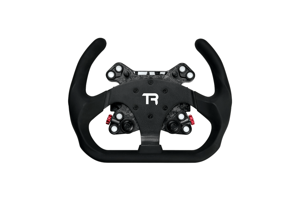 330mm/13" Flat-Bottom Open GT Sim Racing Wheel Rim – Aluminium Alloy with Silicone Grip