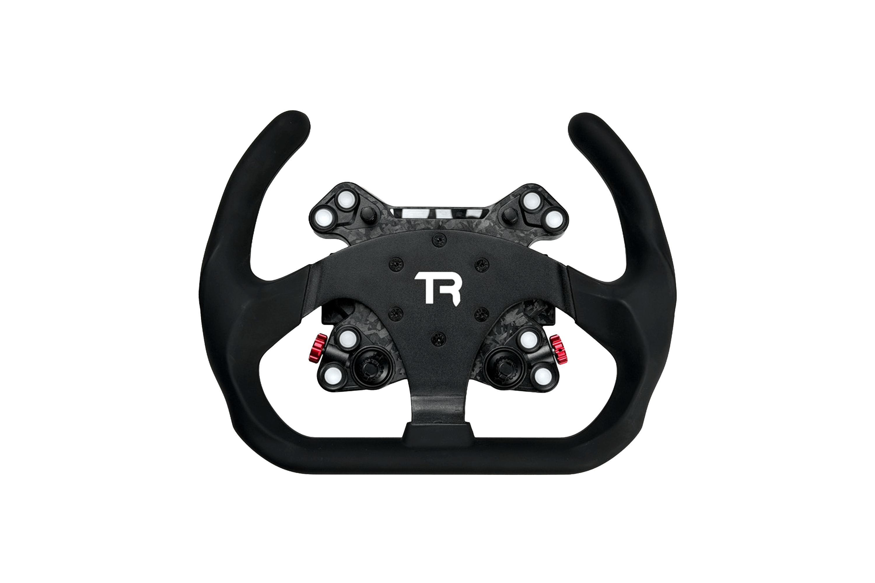 330mm/13" Flat-Bottom Open GT Sim Racing Wheel Rim – Aluminium Alloy with Silicone Grip