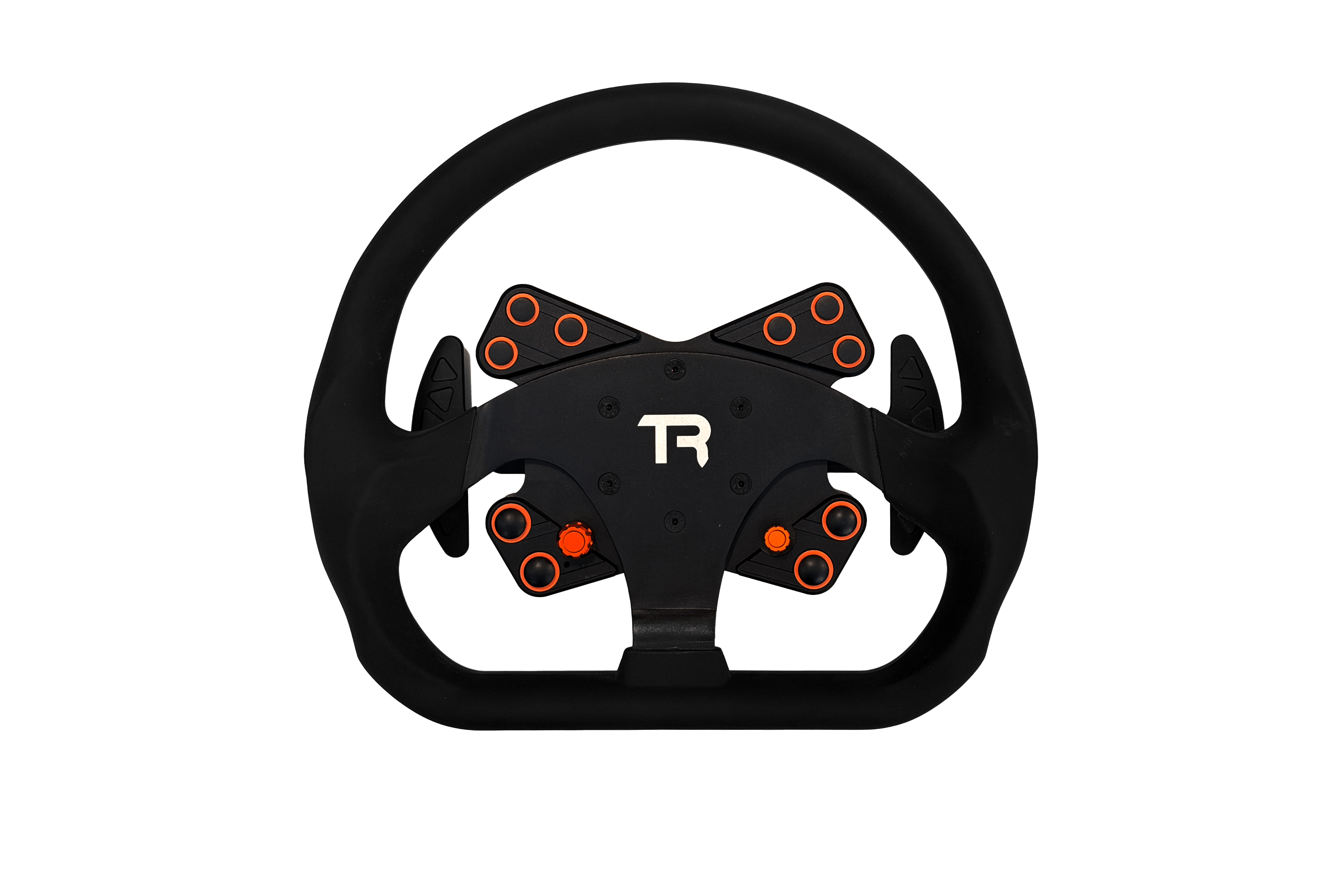 330mm/13" Flat-Bottom Closed GT Sim Racing Wheel Rim – Aluminium Alloy with Silicone Grip