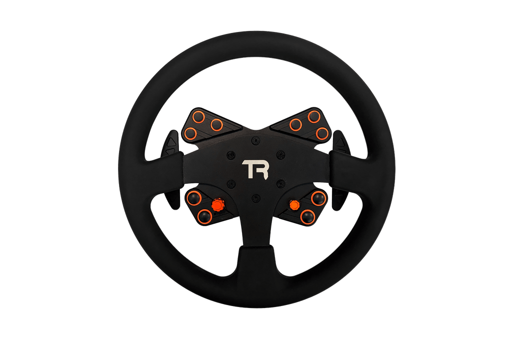 330mm/13" Round Sim Racing Wheel Rim – Aluminium Alloy with Silicone Grip