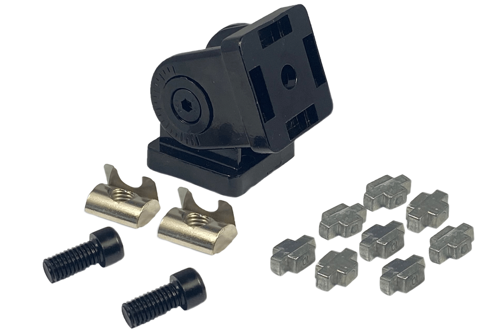 40x40mm (1.57" x 1.57") Flexible Pivot Joint Connector — For 8mm (0.31") Slot Aluminium Extrusion
