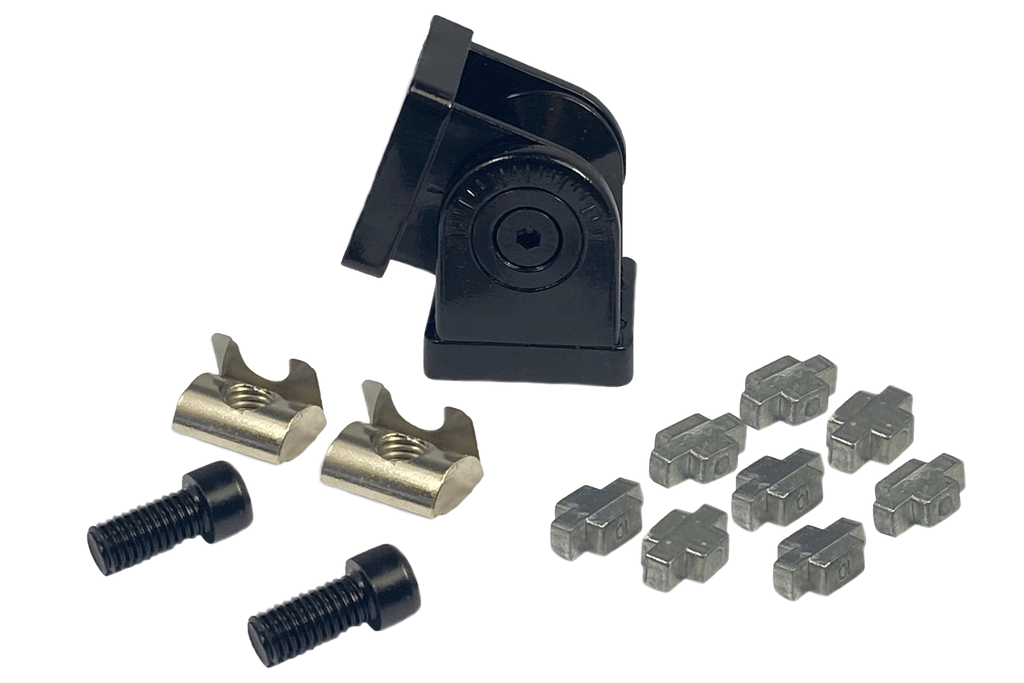 40x40mm (1.57" x 1.57") Flexible Pivot Joint Connector — For 8mm (0.31") Slot Aluminium Extrusion