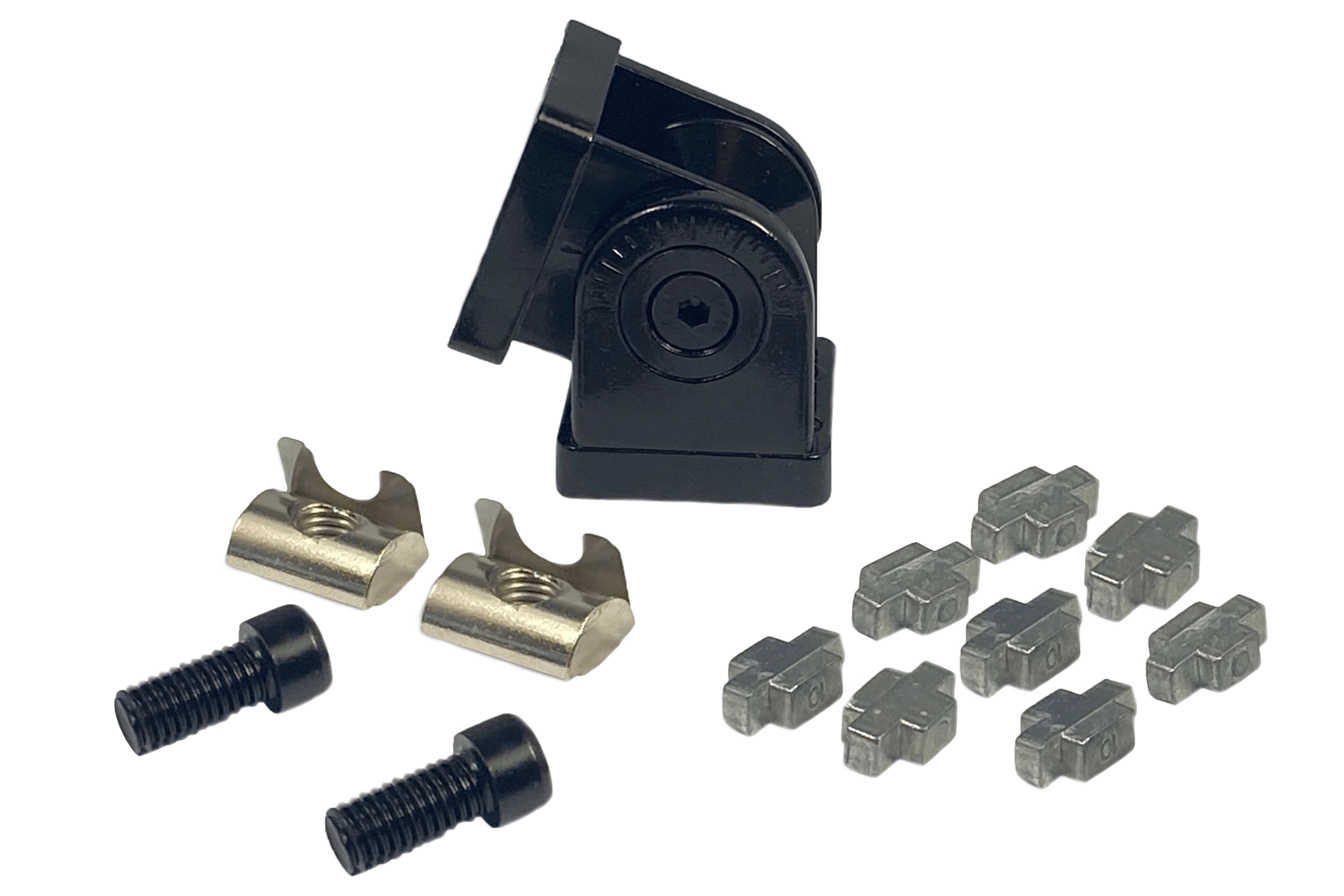 40x40mm (1.57" x 1.57") Flexible Pivot Joint Connector — For 8mm (0.31") Slot Aluminium Extrusion