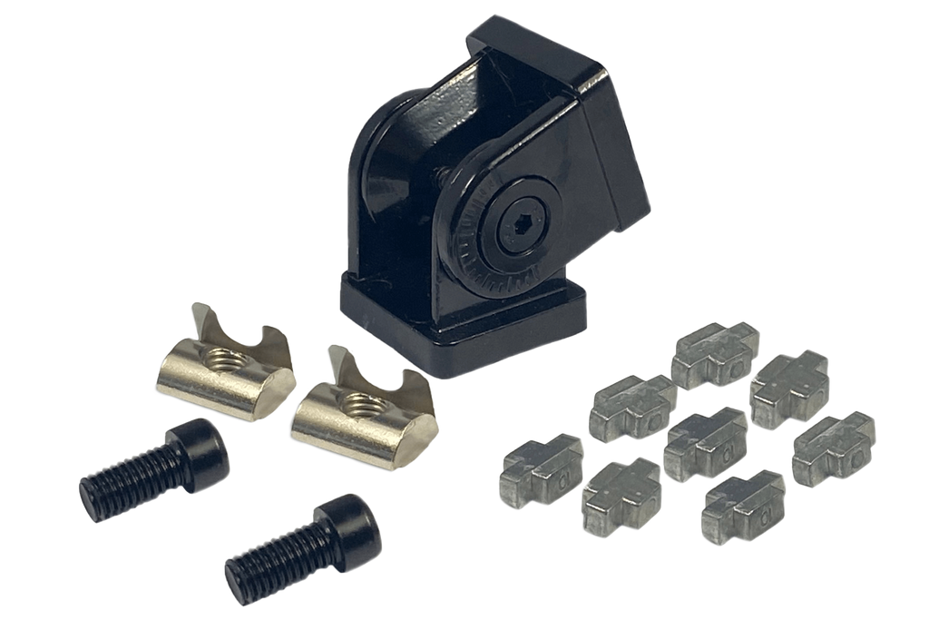 40x40mm (1.57" x 1.57") Flexible Pivot Joint Connector — For 8mm (0.31") Slot Aluminium Extrusion