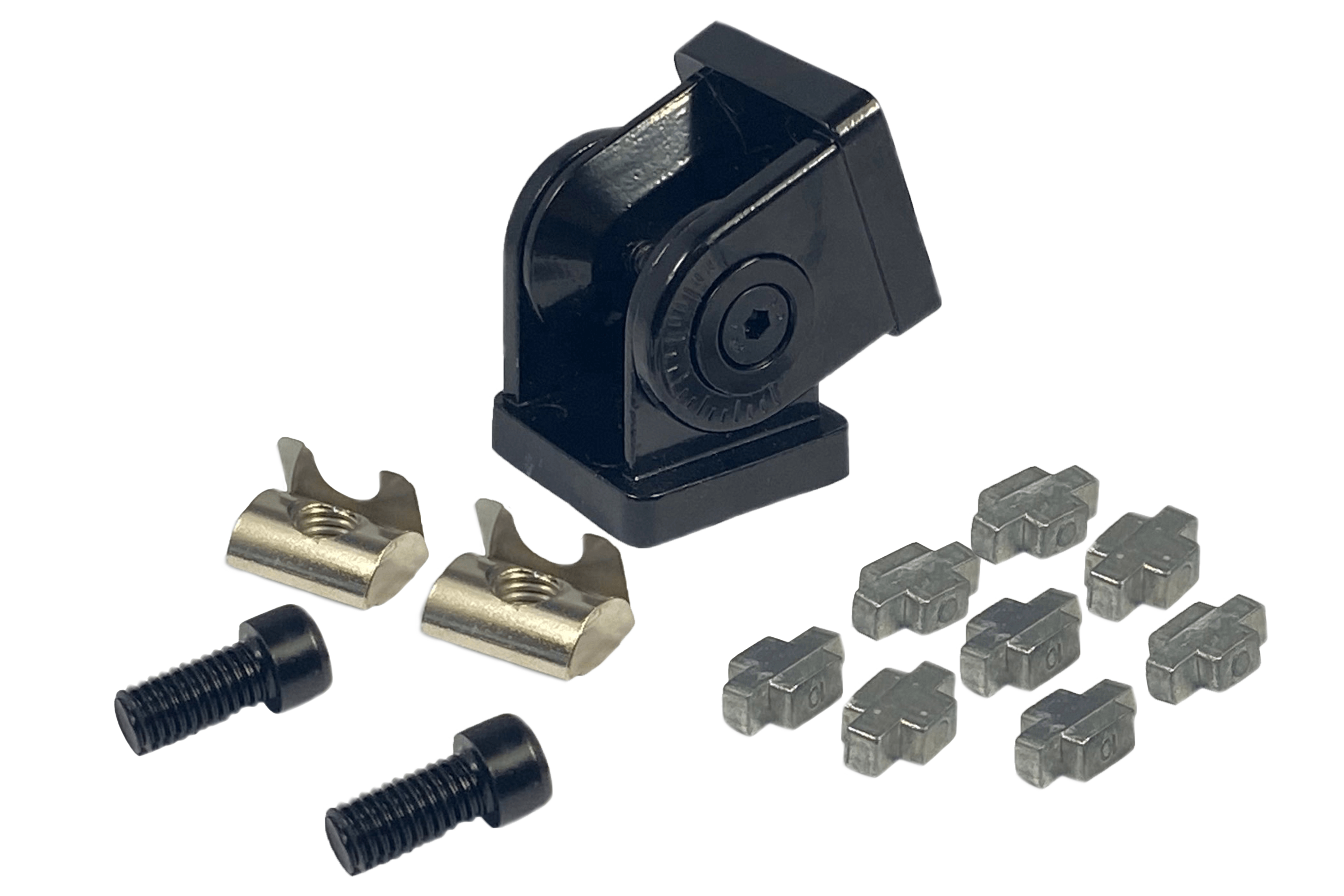 40x40mm (1.57" x 1.57") Flexible Pivot Joint Connector — For 8mm (0.31") Slot Aluminium Extrusion