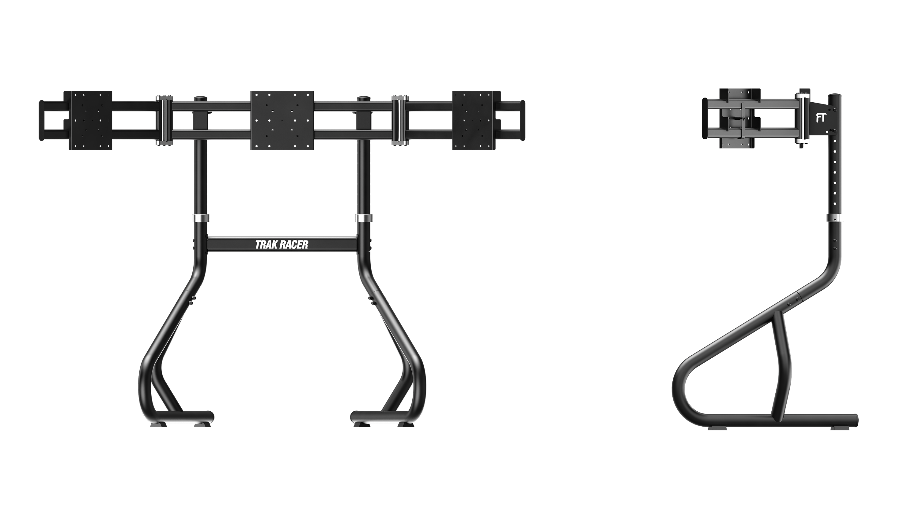 Freestanding Quad (4) Monitor Stand – Up to 80" Display for Sim Racing, Flight Simulation & Truck Simulators
