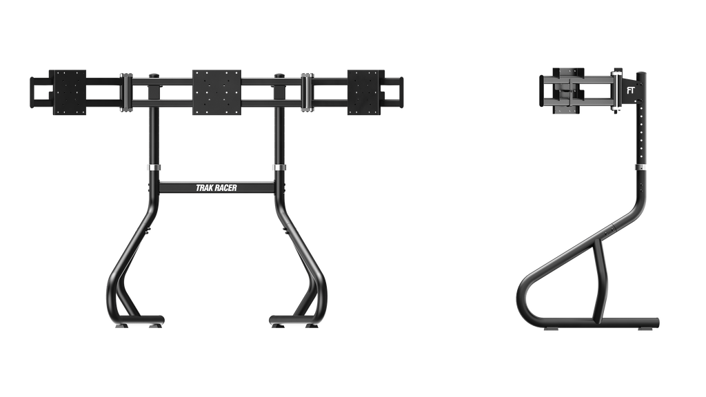 Freestanding Triple (3) Monitor Stand – 22" to 32" Displays for Sim Racing, Flight Simulation & Truck Simulators