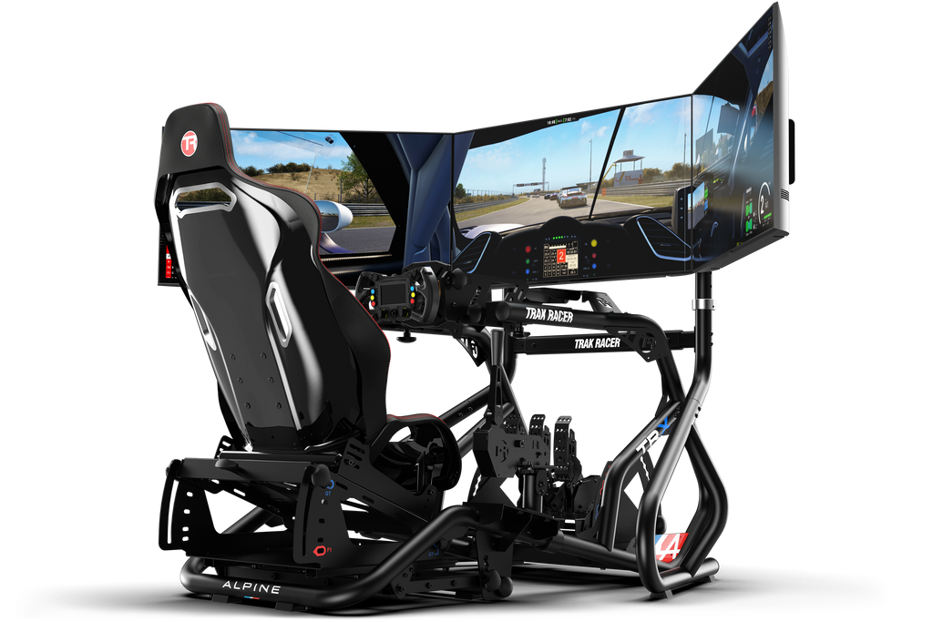 Freestanding Triple (3) Monitor Stand – 32" to 45" Displays for Sim Racing, Flight Simulation & Truck Simulators