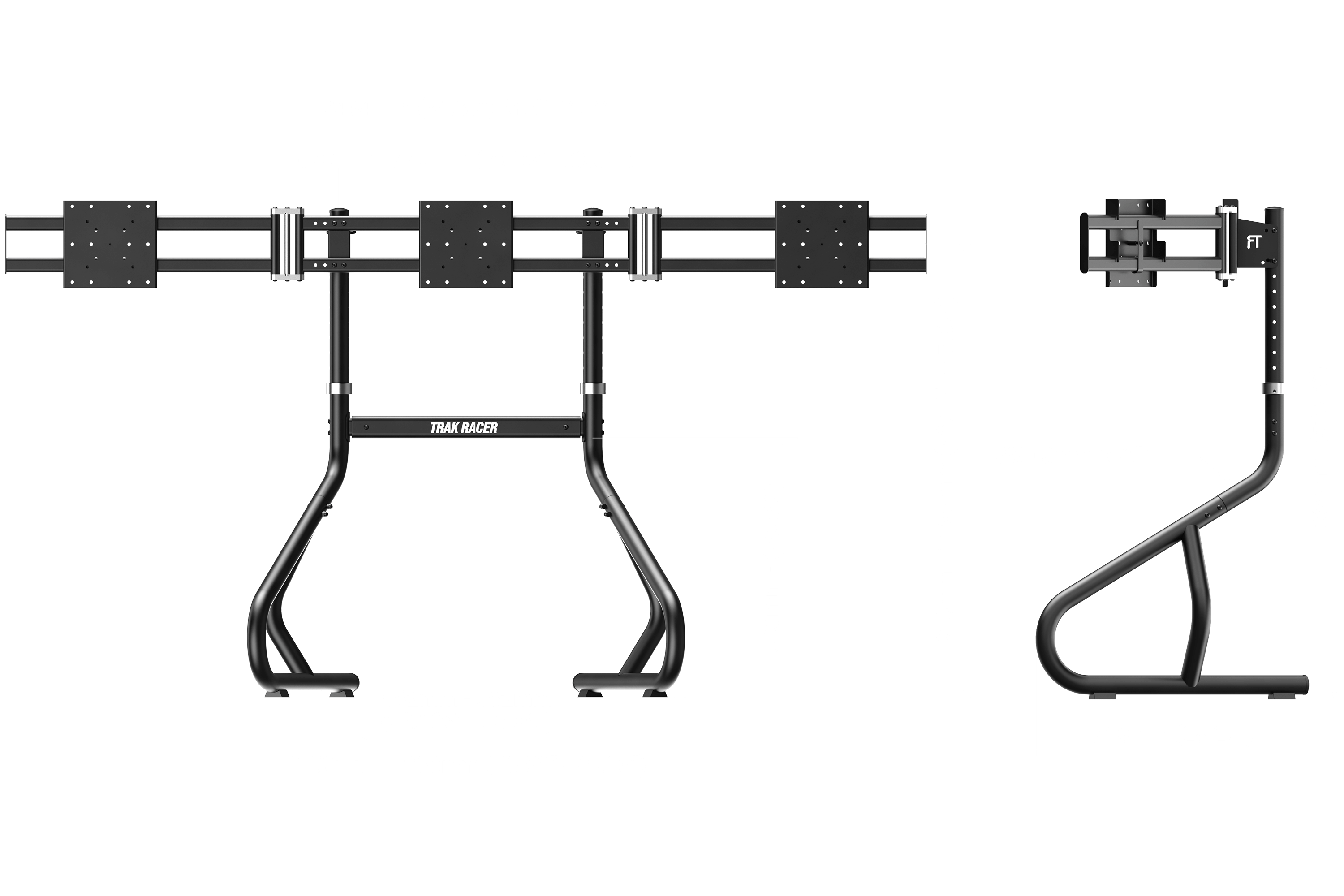 Freestanding Triple (3) Monitor Stand – 32" to 45" Displays for Sim Racing, Flight Simulation & Truck Simulators