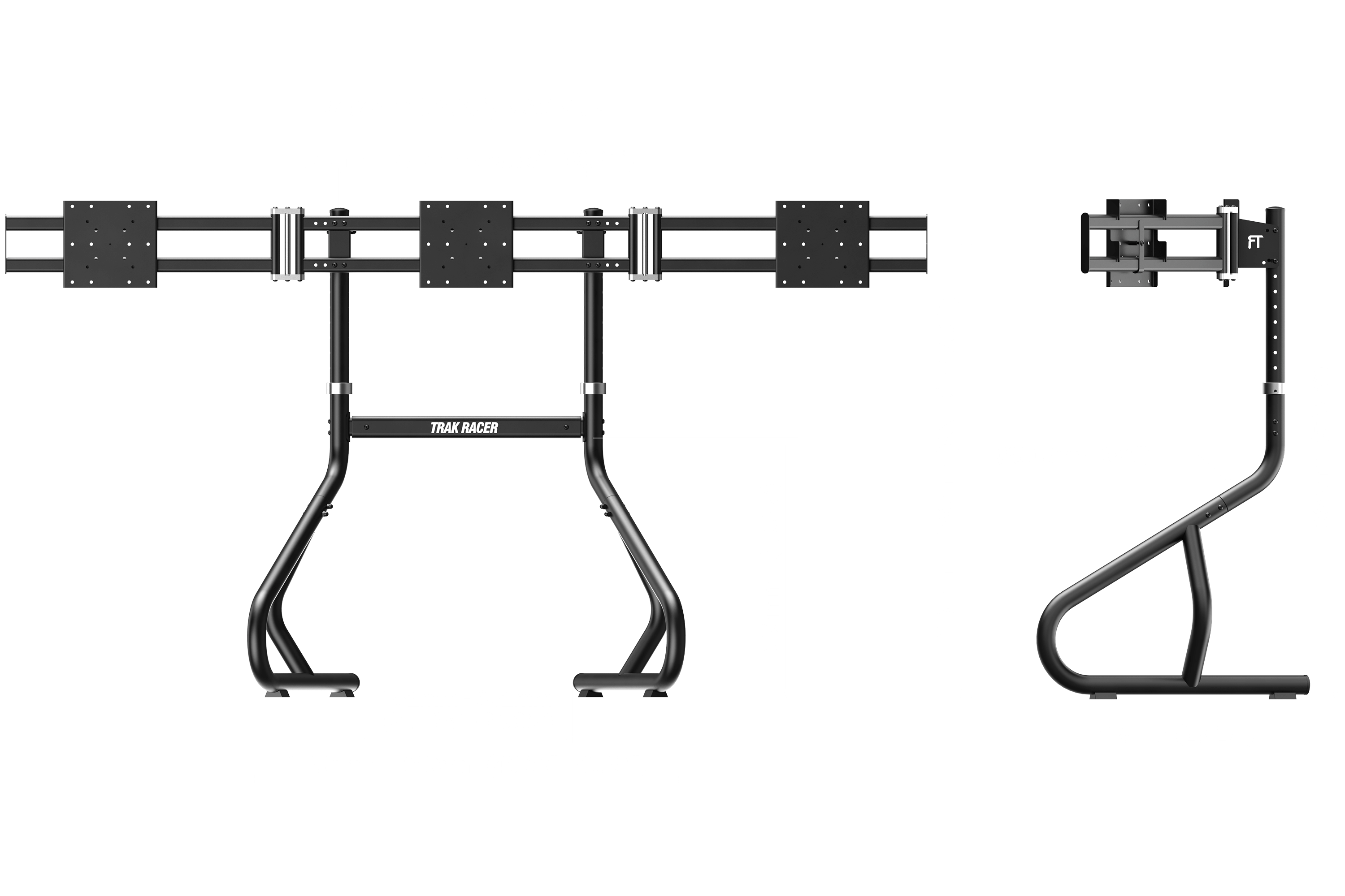 Freestanding Triple (3) Monitor Stand – 22" to 32" Displays for Sim Racing, Flight Simulation & Truck Simulators