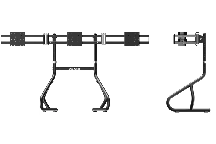 Freestanding Quad (4) Monitor Stand – Up to 80" Display for Sim Racing, Flight Simulation & Truck Simulators