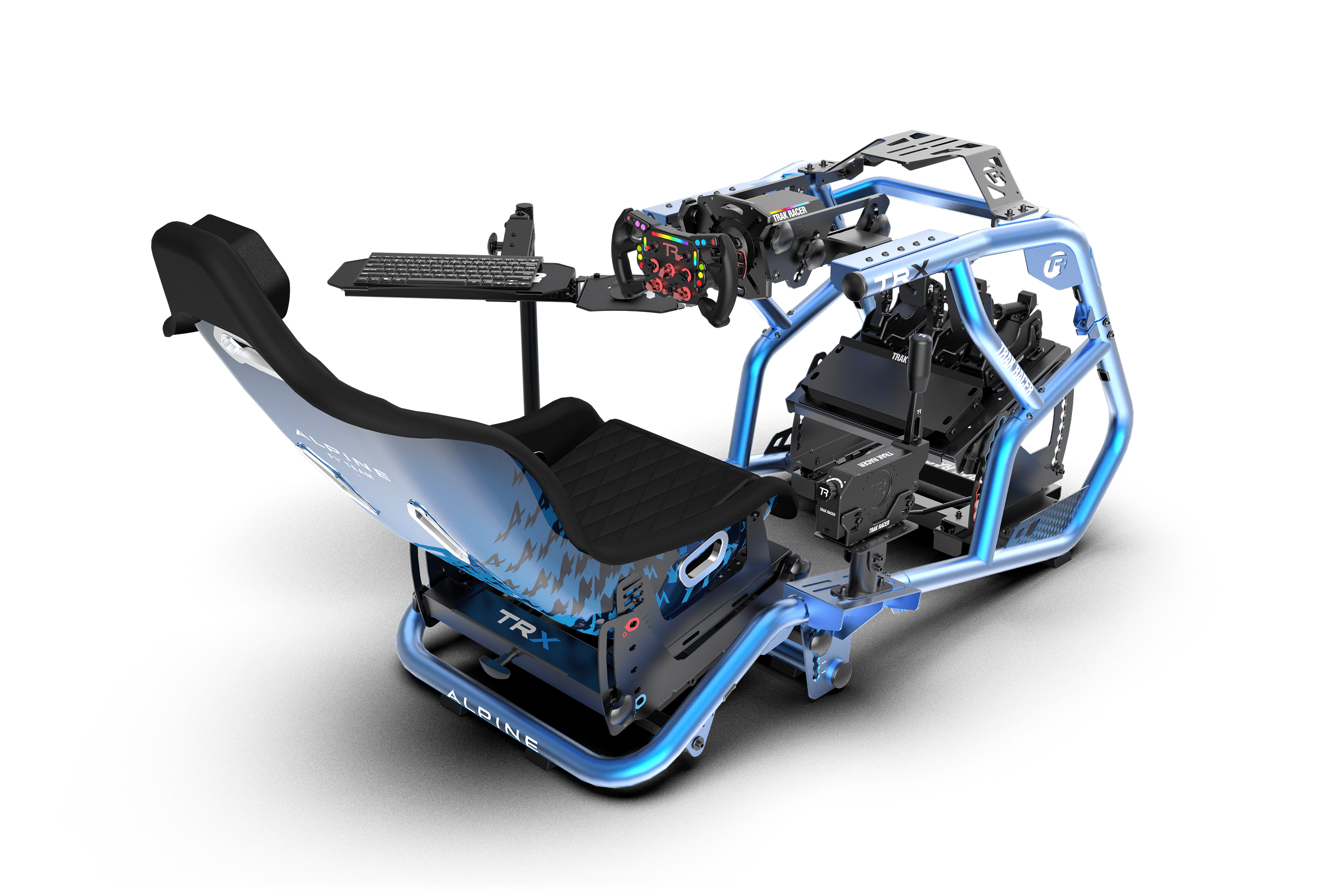 Free-Standing Adjustable Keyboard & Mouse Tray for Sim Racing & Flight Sim Cockpits