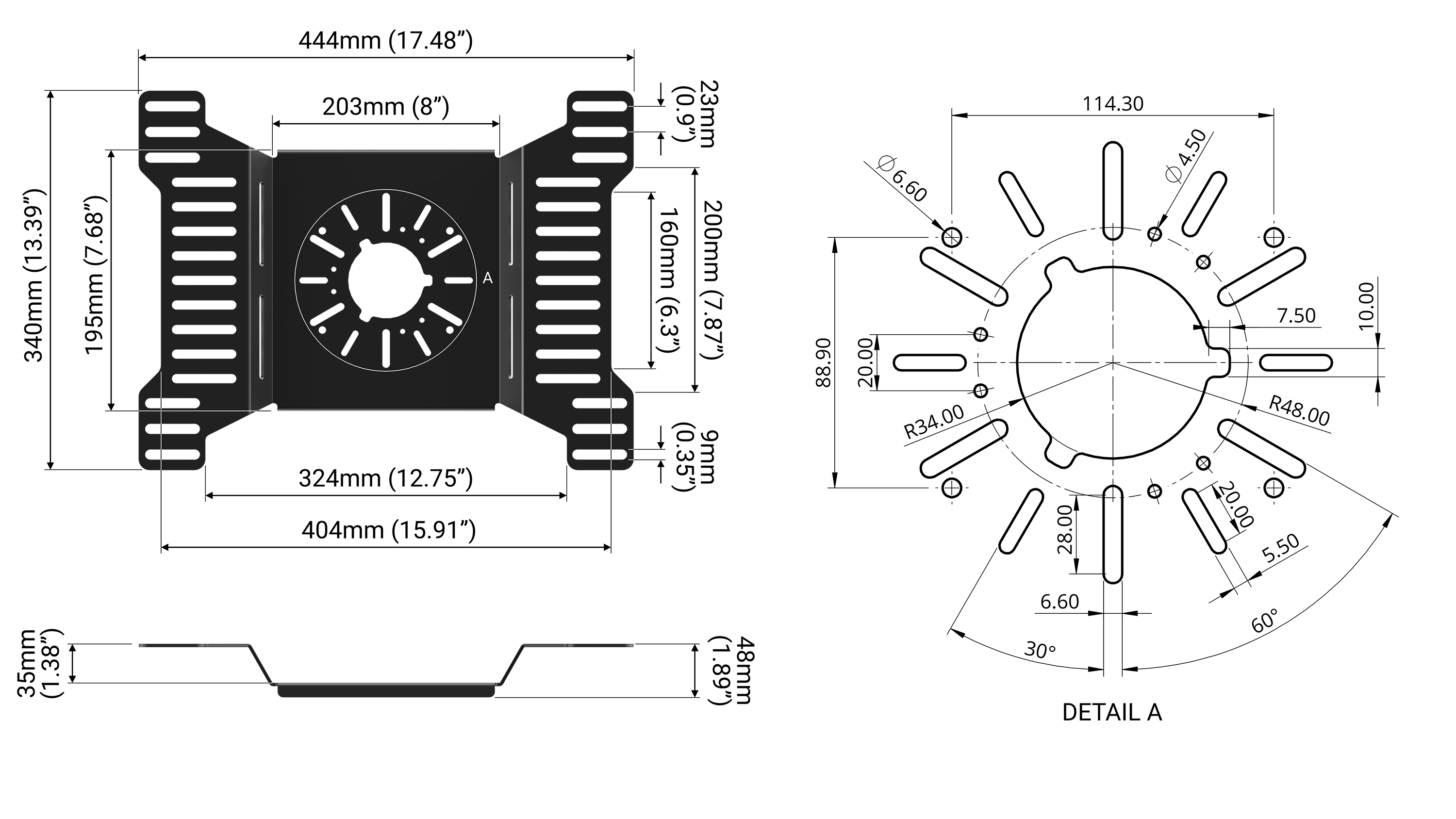 Universal Bass Shaker & Tactile Transducer Seat Mount
