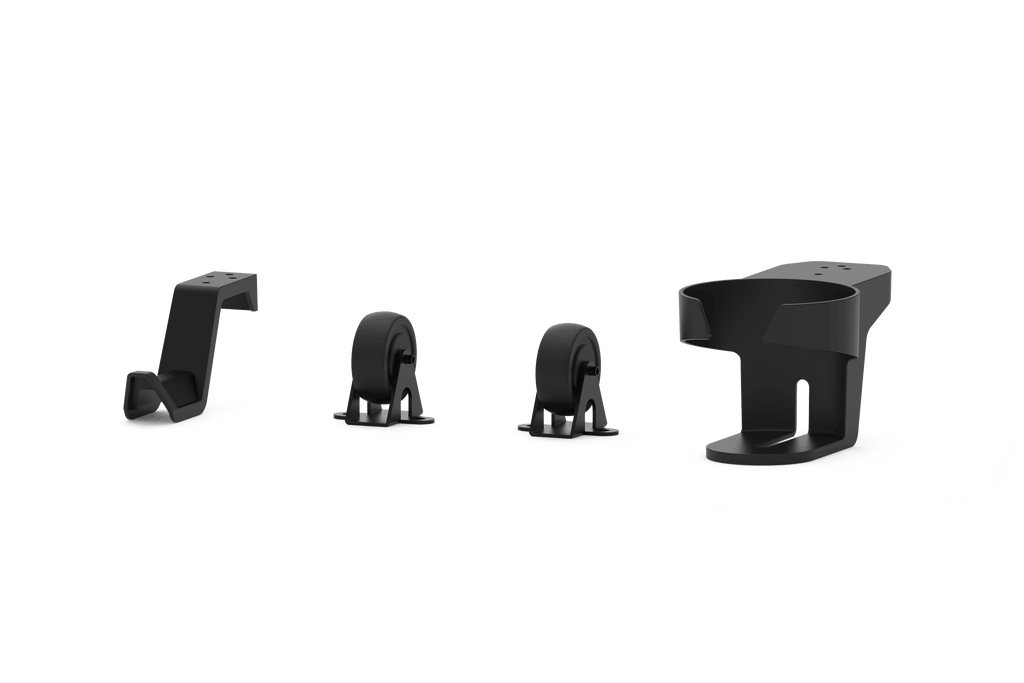 Accessory Kit for TR5 – Caster Wheels, Drink Holder & Headphone Hook