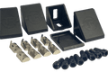 40mm (1.57") Aluminium Corner Bracket & Cap — For 8mm (0.31") Slot Extrusion Profiles