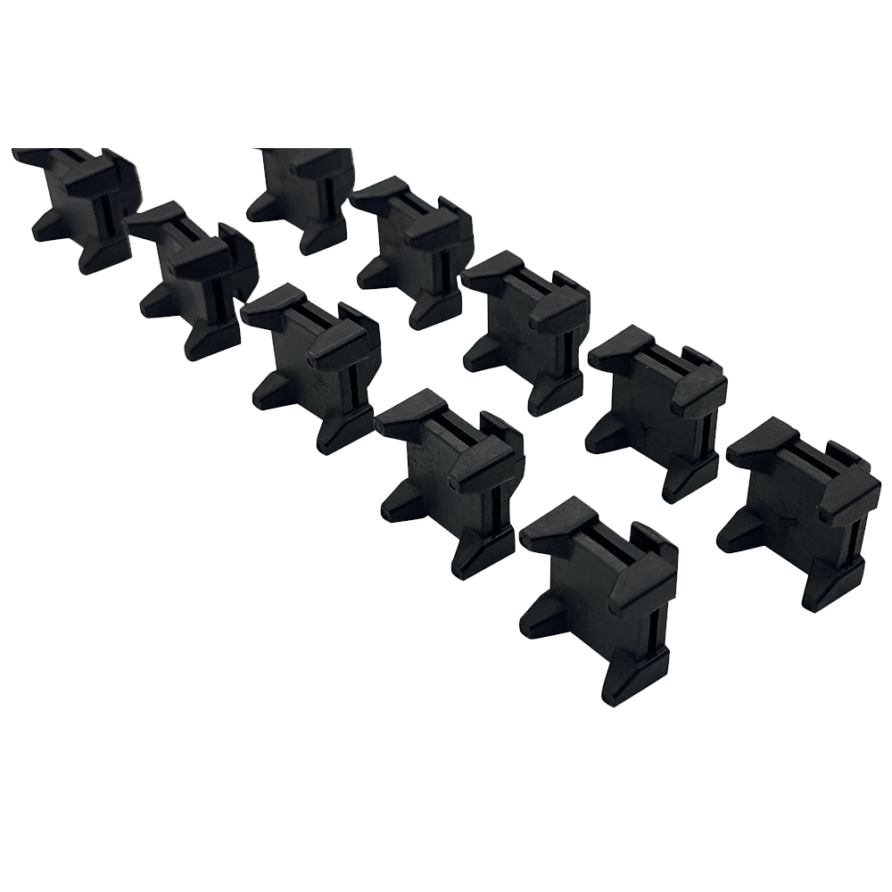 Cable Management Clip & Tie Set (10 Clips + 10 Ties) for 8mm Slot Extrusion Profiles