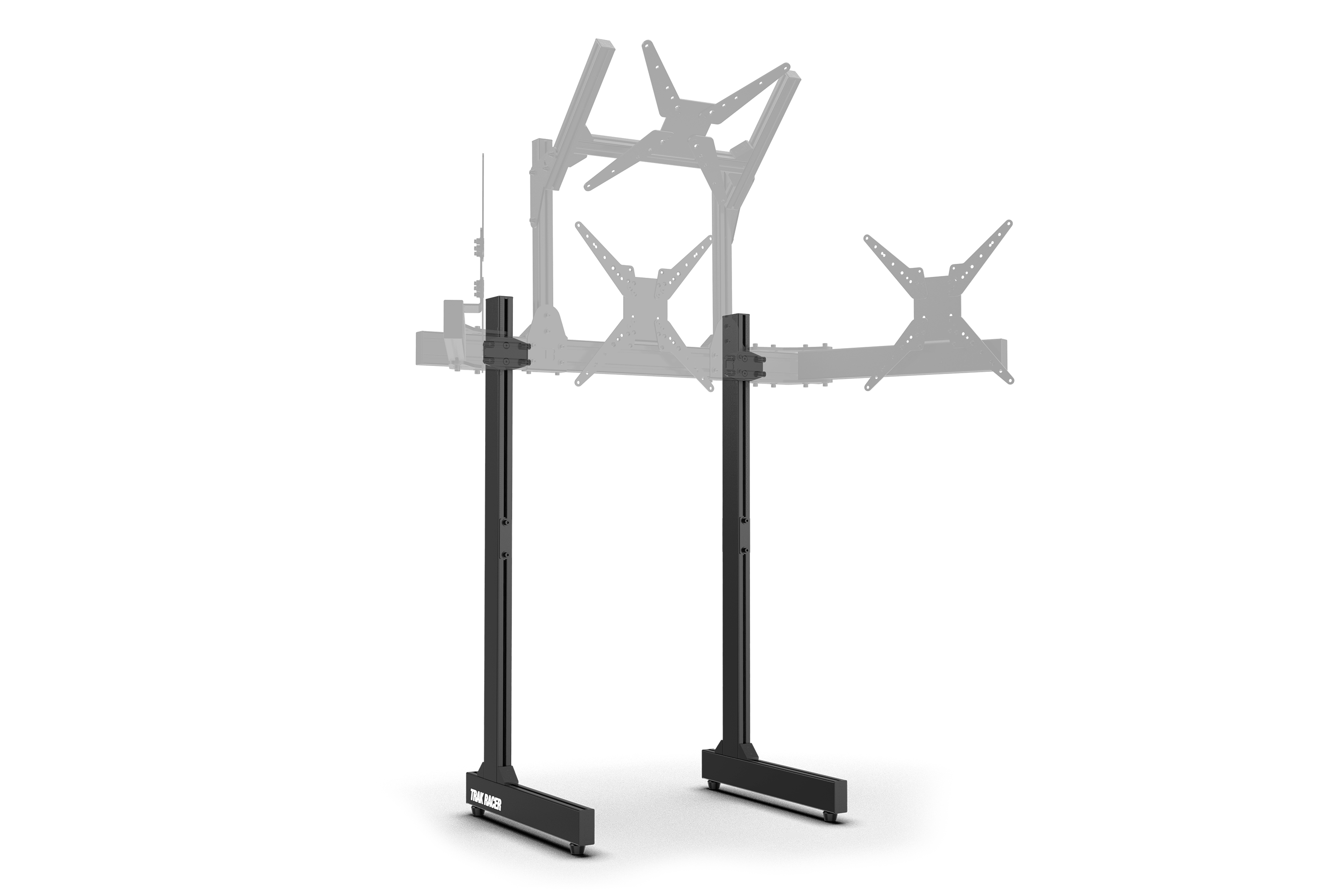Freestanding Monitor Stand Leg Support Kit with Rubber Floor Protectors