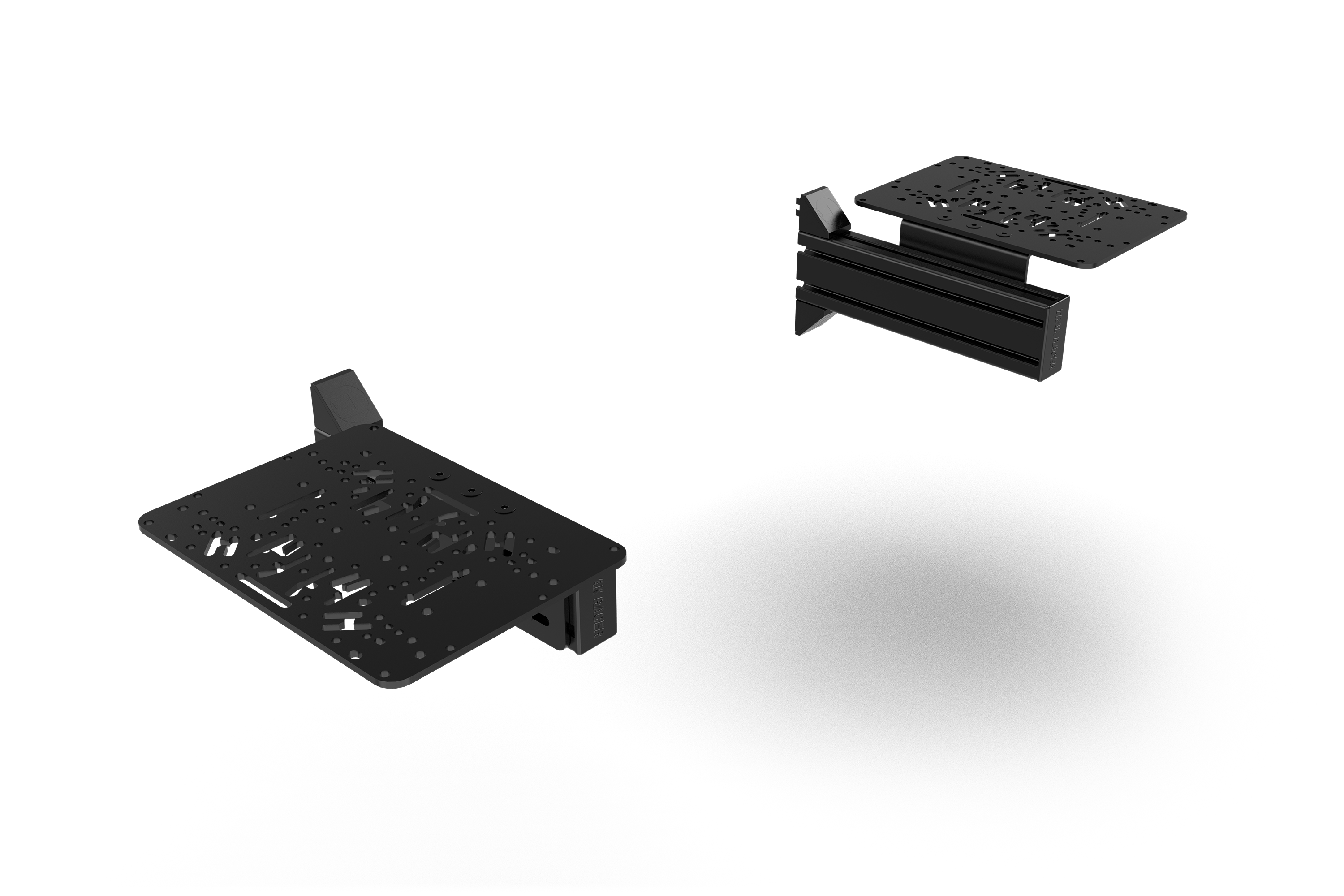 Flight Sim Control Mount Kit – 2 Side Supports, 240mm, for Aluminium Cockpits