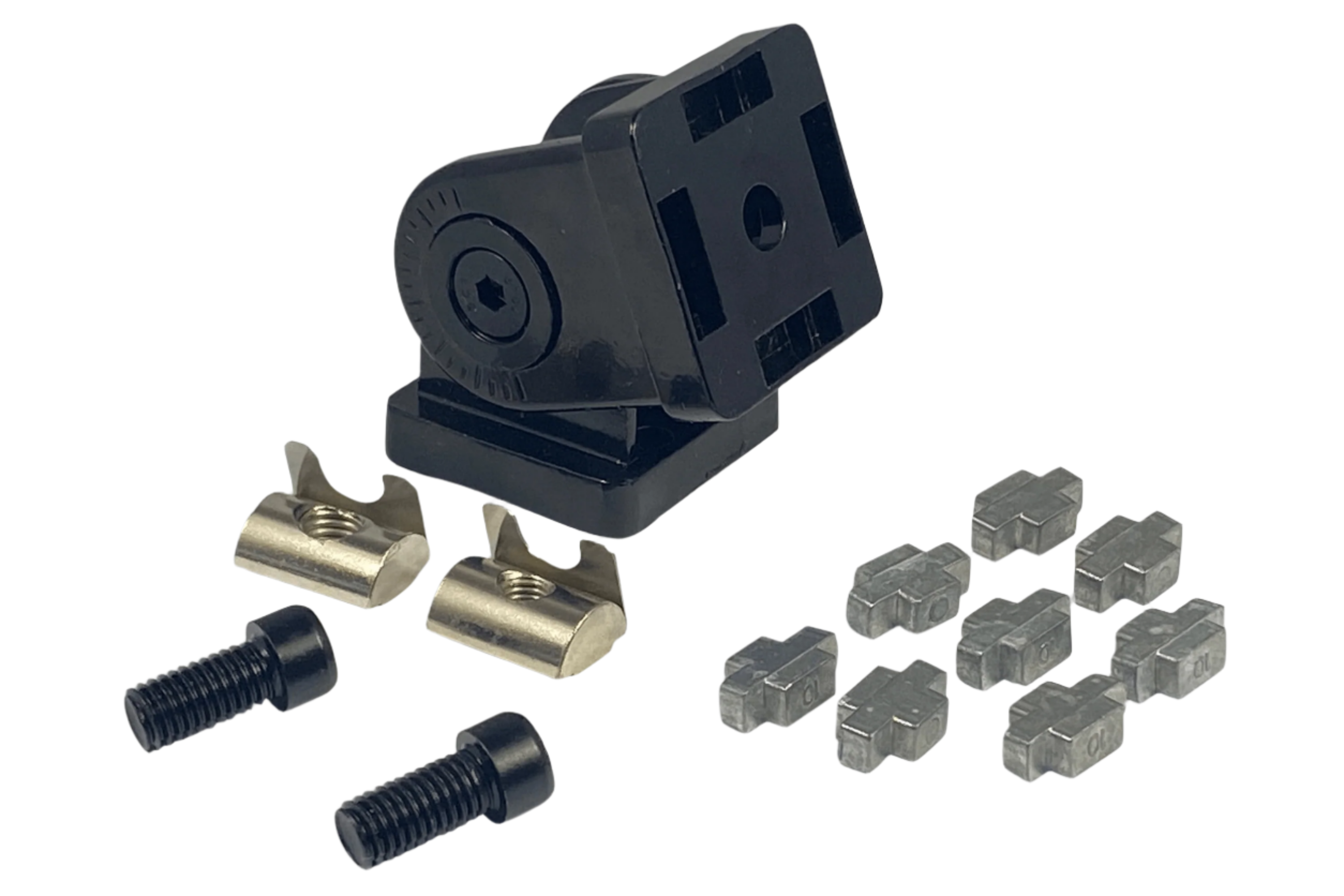40x40mm (1.57" x 1.57") Flexible Pivot Joint Connector — For 8mm (0.31") Slot Aluminium Extrusion