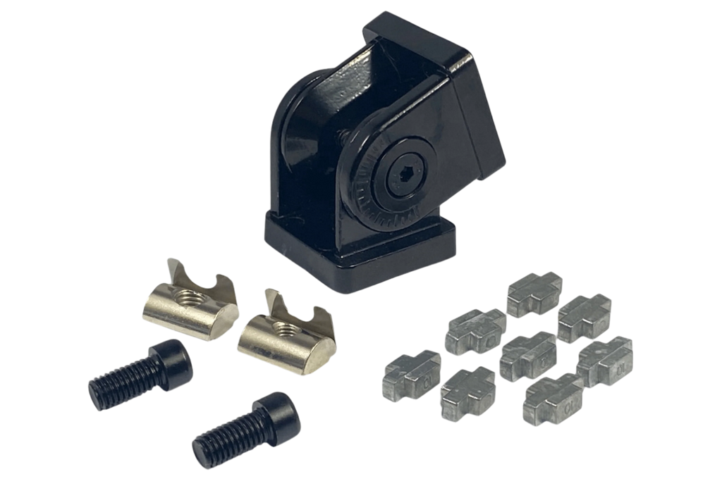 40x40mm (1.57" x 1.57") Flexible Pivot Joint Connector — For 8mm (0.31") Slot Aluminium Extrusion