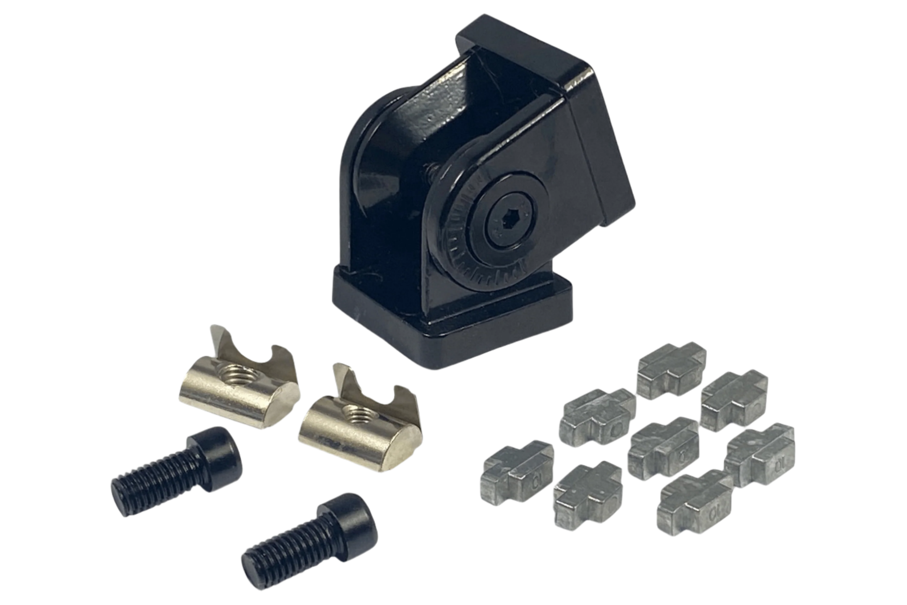 40x40mm (1.57" x 1.57") Flexible Pivot Joint Connector — For 8mm (0.31") Slot Aluminium Extrusion