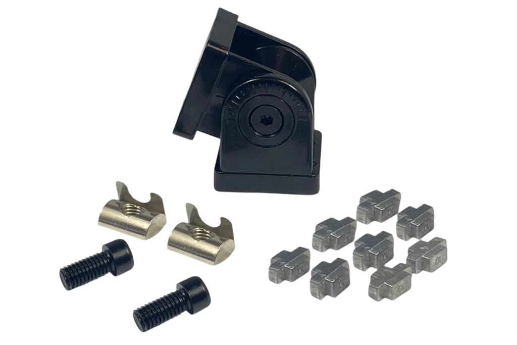 40x40mm (1.57" x 1.57") Flexible Pivot Joint Connector — For 8mm (0.31") Slot Aluminium Extrusion