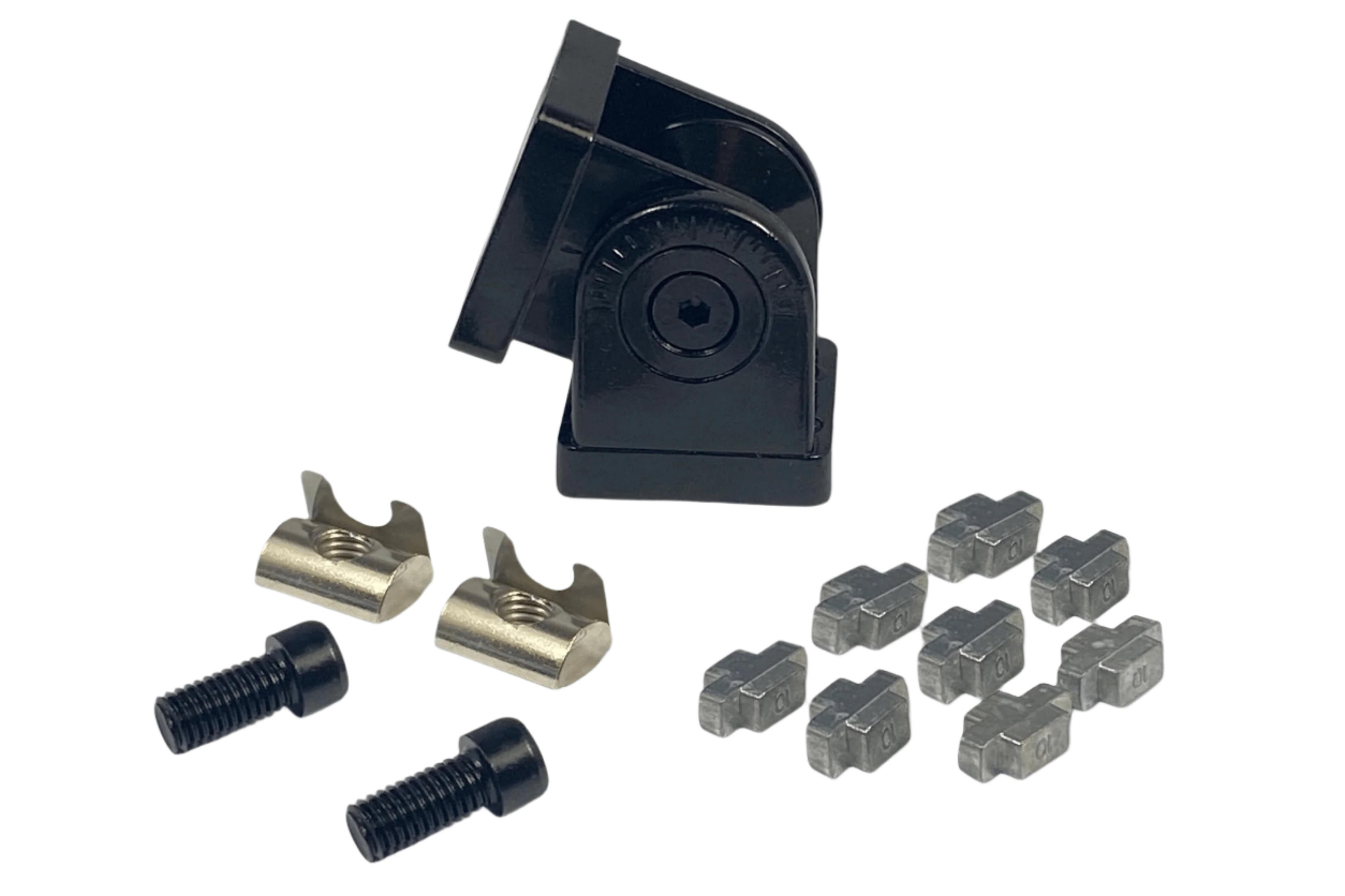 40x40mm (1.57" x 1.57") Flexible Pivot Joint Connector — For 8mm (0.31") Slot Aluminium Extrusion