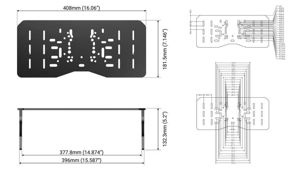 TR-One Wheel Mount Plate for Trak Racer TRX Racing Simulator