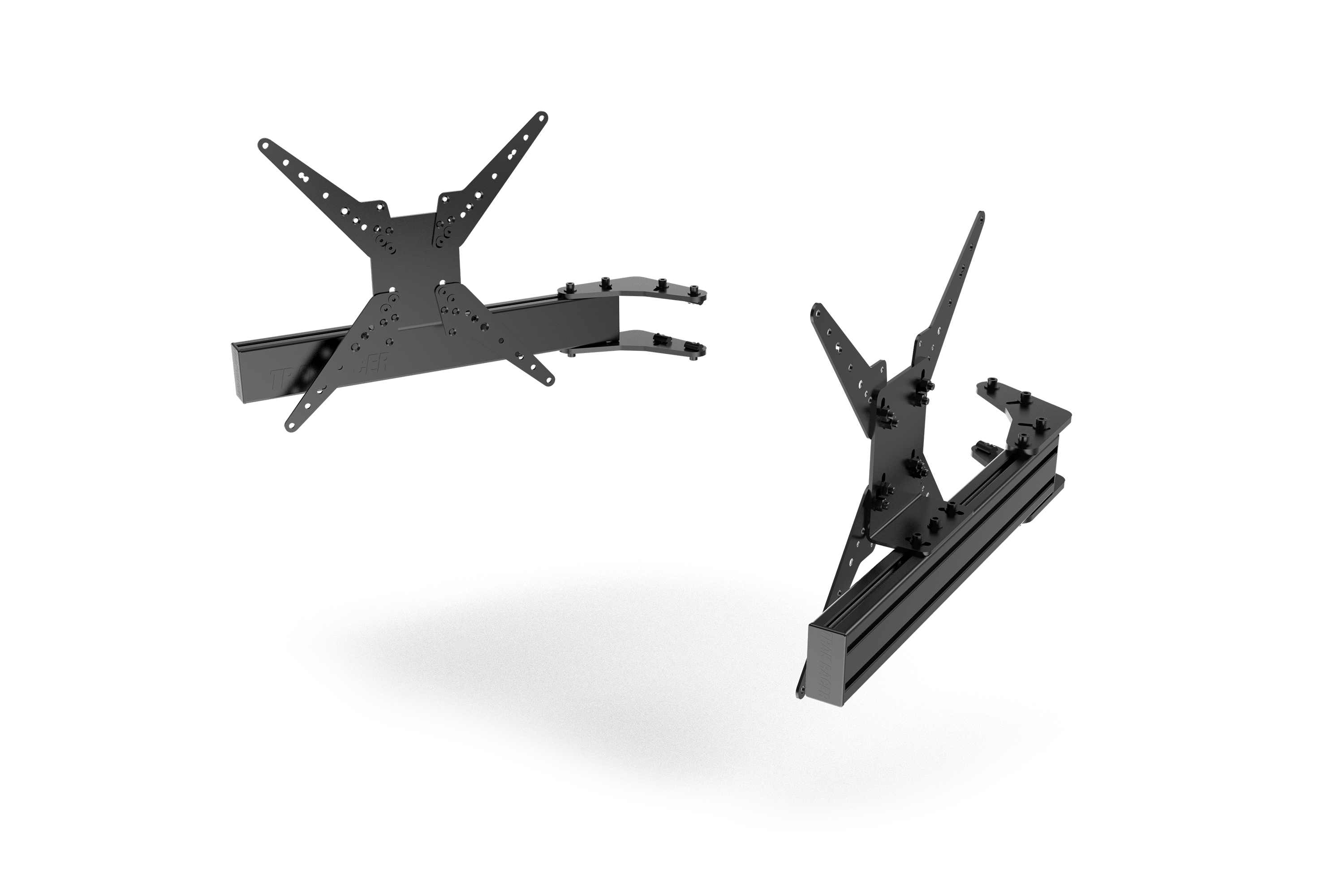 580mm/22.8" Add-On Triple Monitor Arms with VESA Mounts — Fits Monitors up to 45"
