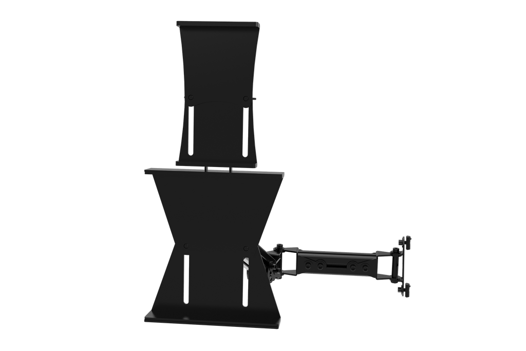 Tablet & Button Box Holder V2 — Universal Swivel Mount for Sim Racing & Flight Sim Rigs