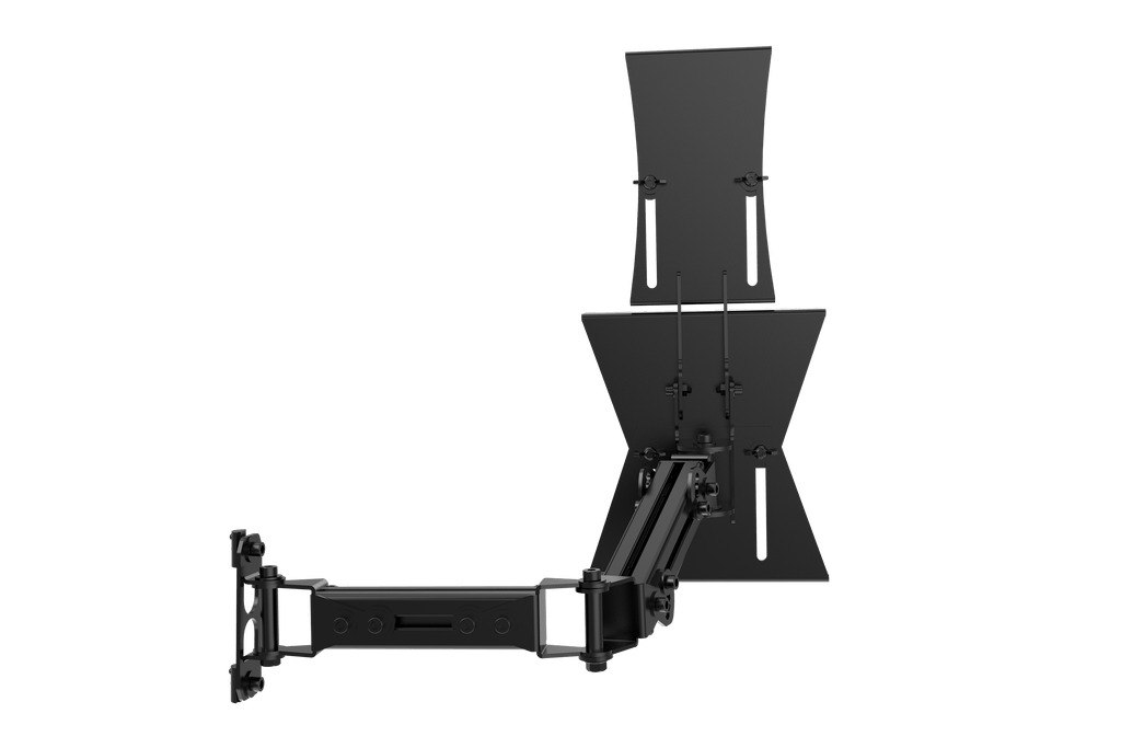 Tablet & Button Box Holder V2 — Universal Swivel Mount for Sim Racing & Flight Sim Rigs