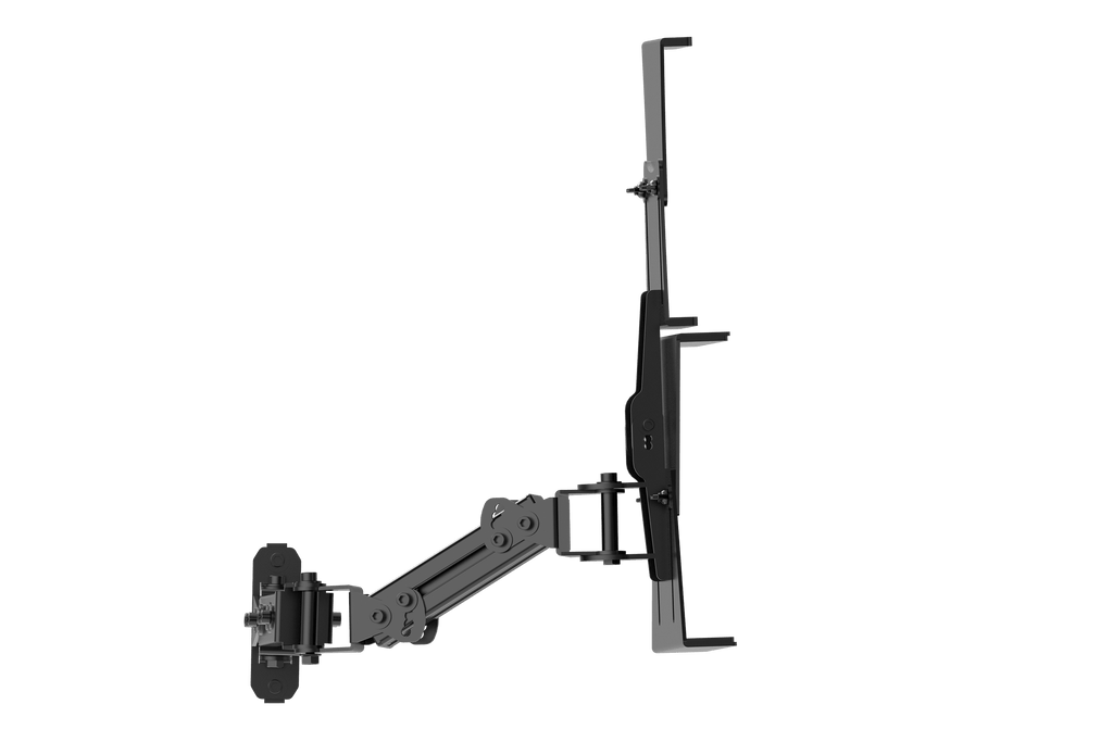 Tablet & Button Box Holder V2 — Universal Swivel Mount for Sim Racing & Flight Sim Rigs