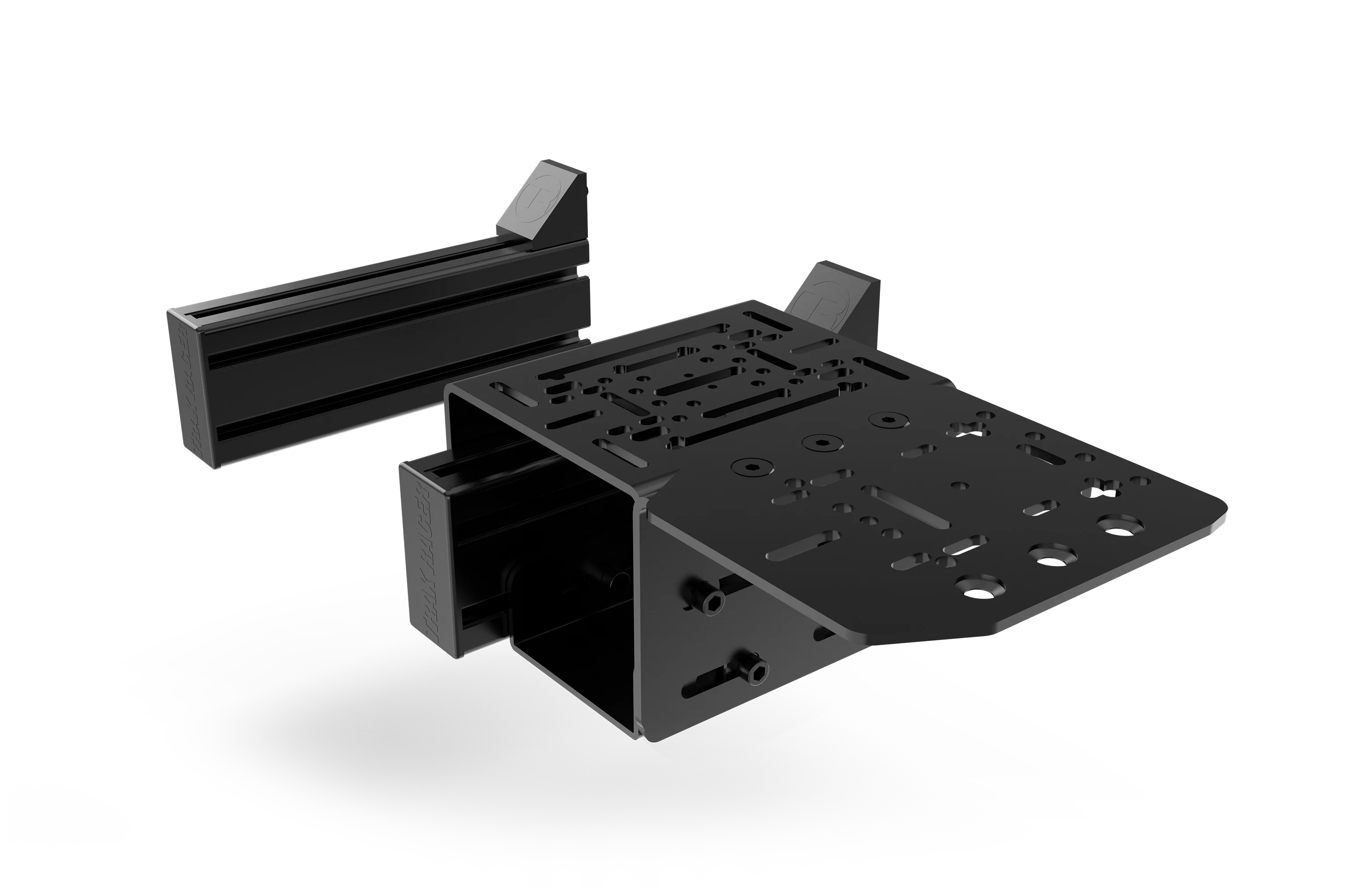 Set of 2 Universal Side Mount Supports — 240mm/9.45" (80x40mm / 3.15" x 1.57") for Sim Racing & Flight Sim Rigs