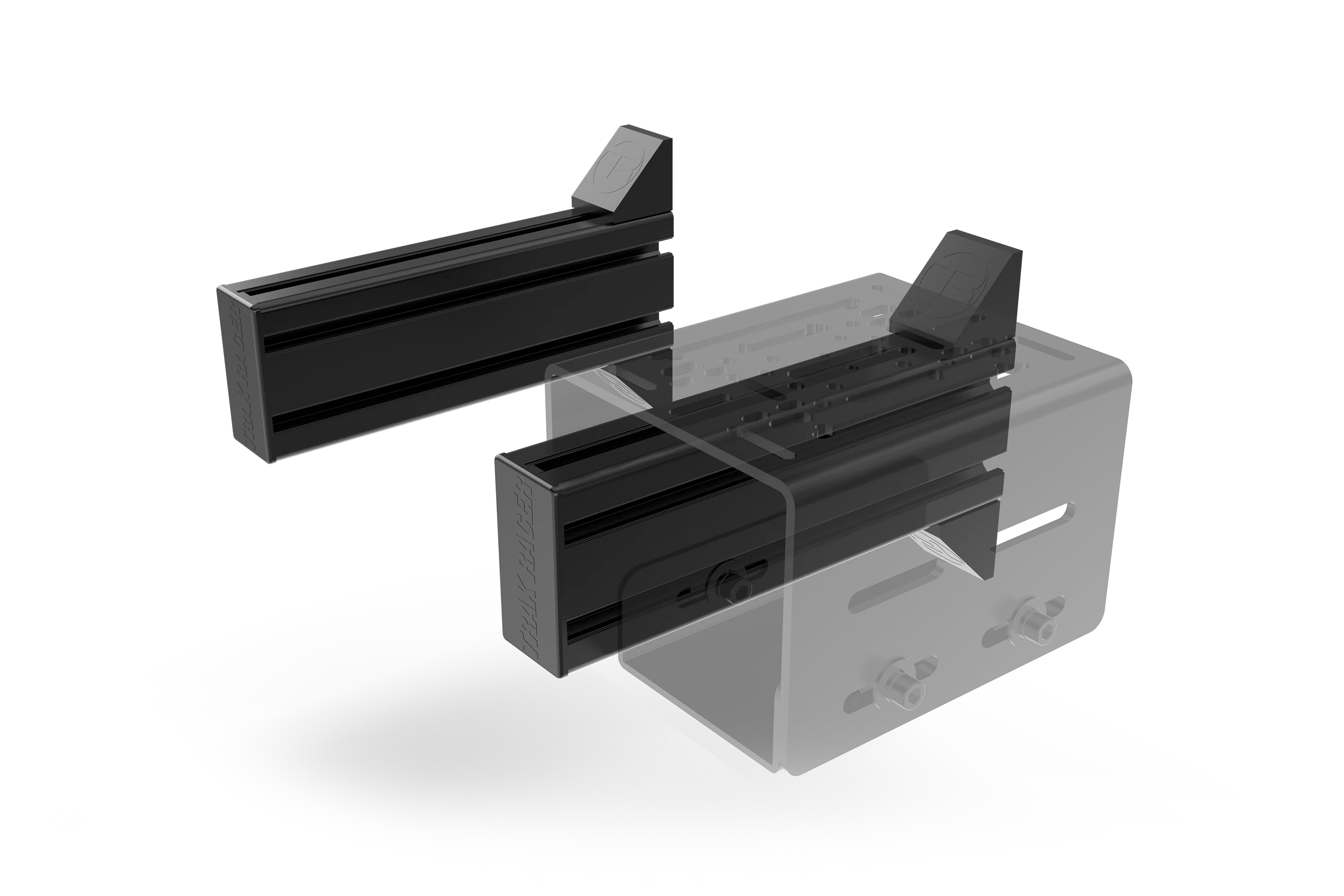 Set of 2 Universal Side Mount Supports — 240mm/9.45" (80x40mm / 3.15" x 1.57") for Sim Racing & Flight Sim Rigs