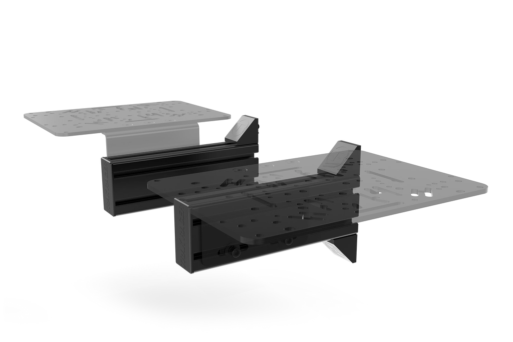 Set of 2 Universal Side Mount Supports — 240mm/9.45" (80x40mm / 3.15" x 1.57") for Sim Racing & Flight Sim Rigs