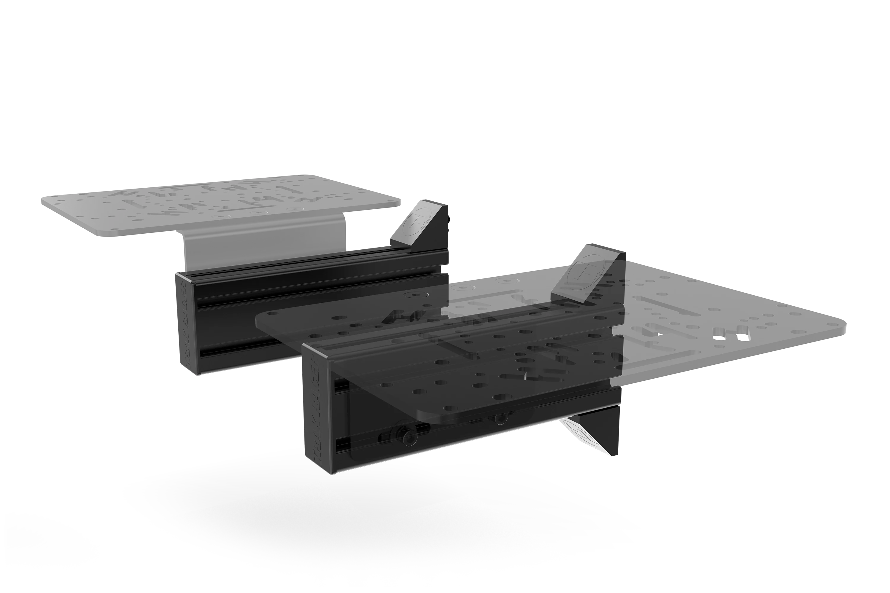Set of 2 Universal Side Mount Supports — 240mm/9.45" (80x40mm / 3.15" x 1.57") for Sim Racing & Flight Sim Rigs