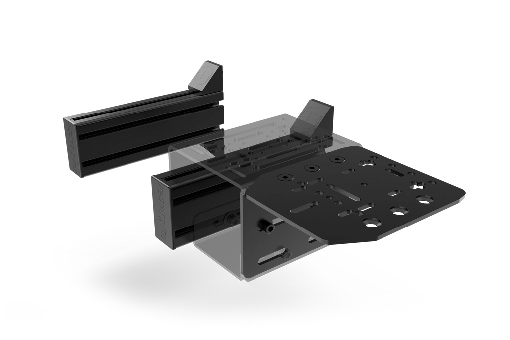 Set of 2 Universal Side Mount Supports — 240mm/9.45" (80x40mm / 3.15" x 1.57") for Sim Racing & Flight Sim Rigs