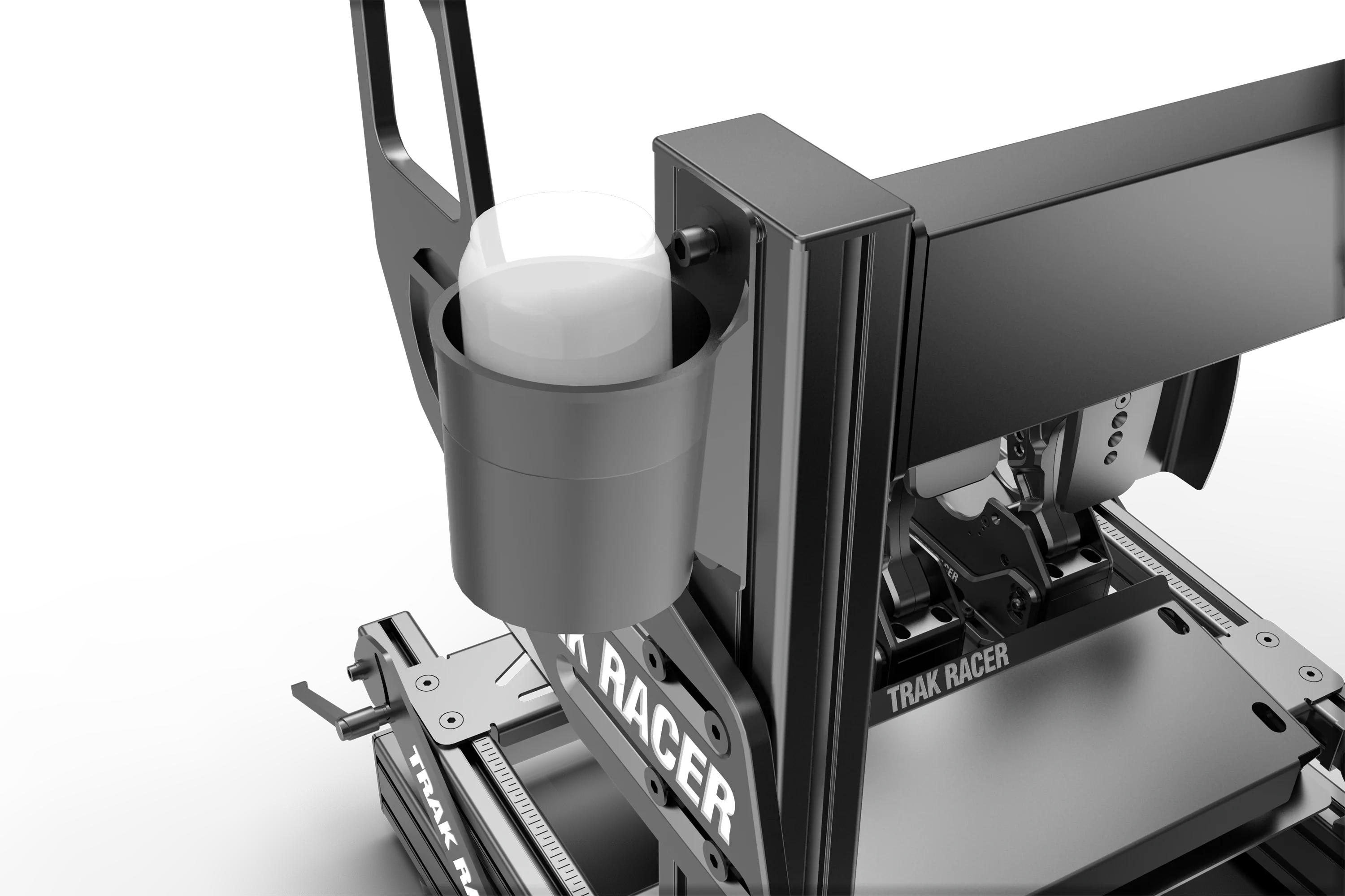 Universal Sim Rig Cup Holder — Bottle & Cup Mount for Aluminium Profile Cockpits