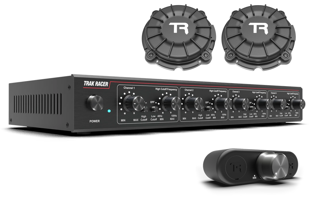 Trak Racer 4CH 40W Low-Frequency Class-D Amplifier with 2 Bass Shakers