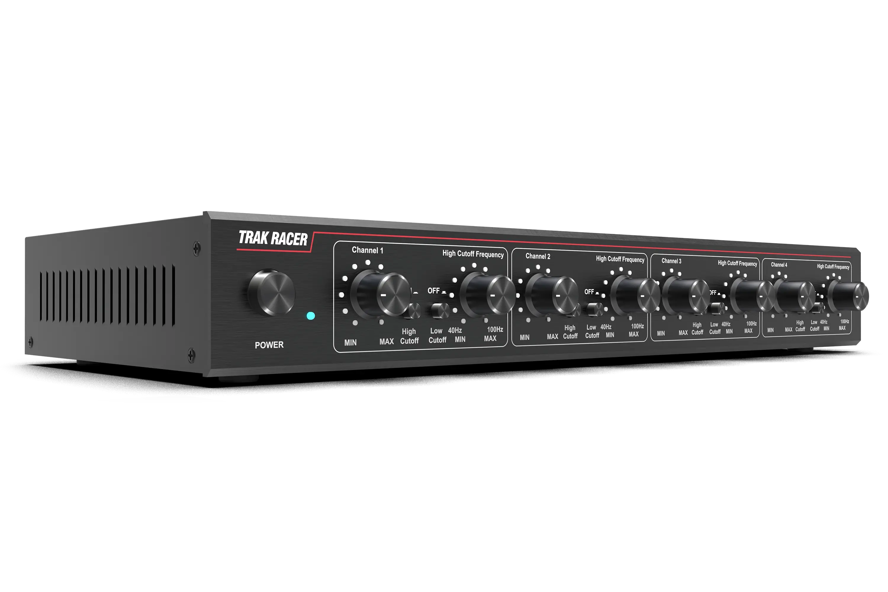 Trak Racer 4CH 40W Low-Frequency Class-D Amplifier with 2 Bass Shakers