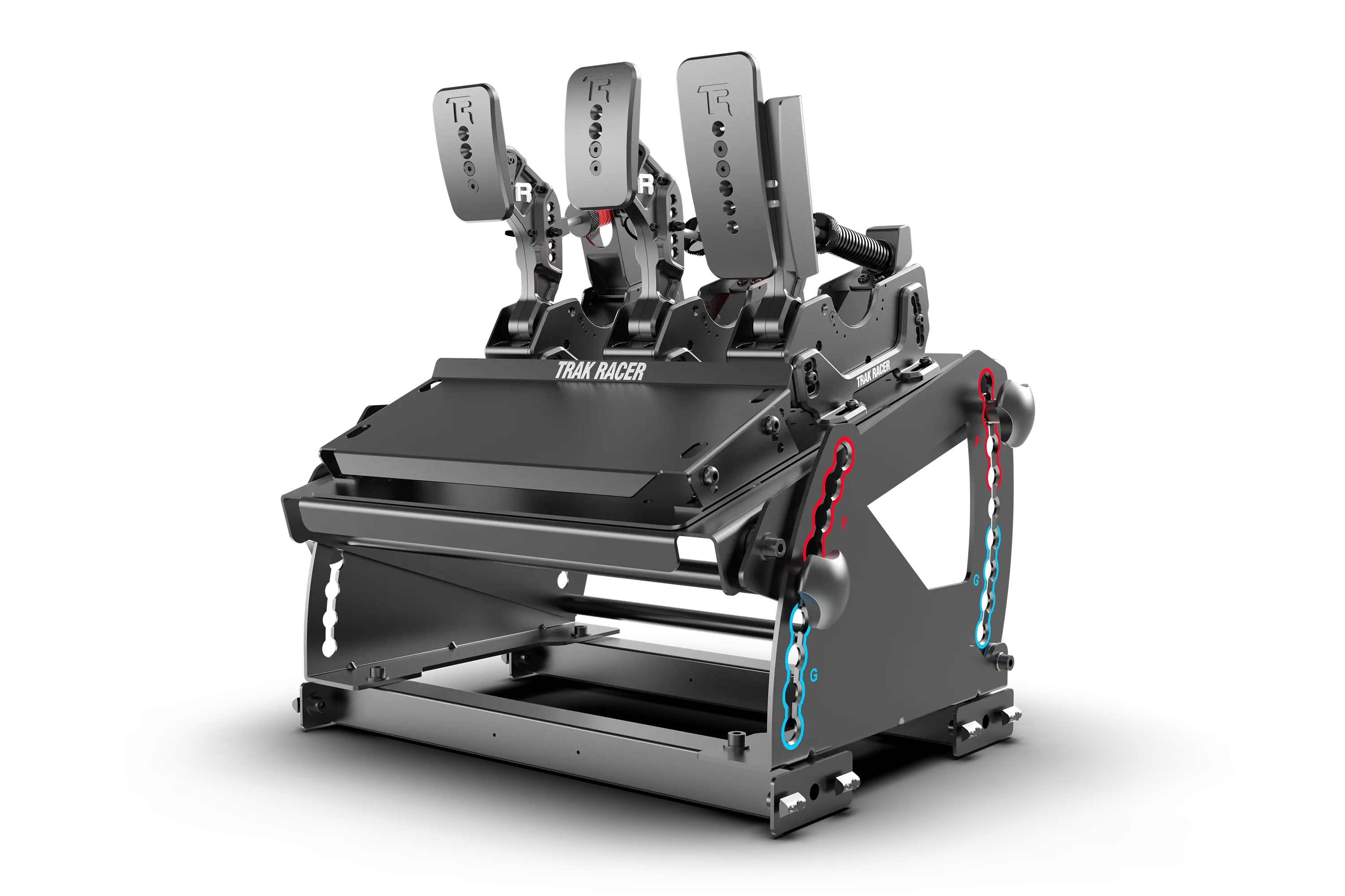 Tool-Free Pedal Mount System for Formula & GT Hybrid Pedals (Extrusion Rigs)
