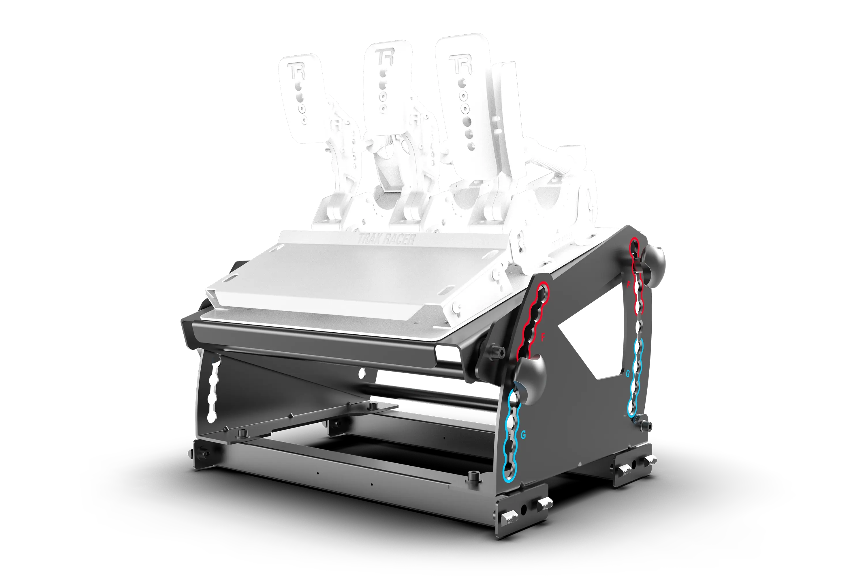 Tool-Free Pedal Mount System for Formula & GT Hybrid Pedals (Extrusion Rigs)