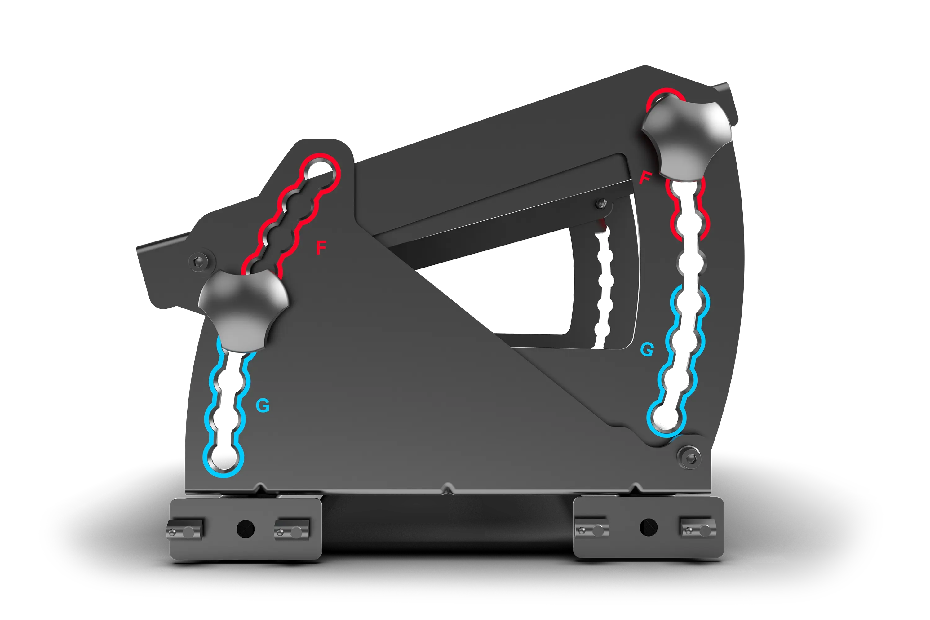 Tool-Free Pedal Mount System for Formula & GT Hybrid Pedals (Extrusion Rigs)