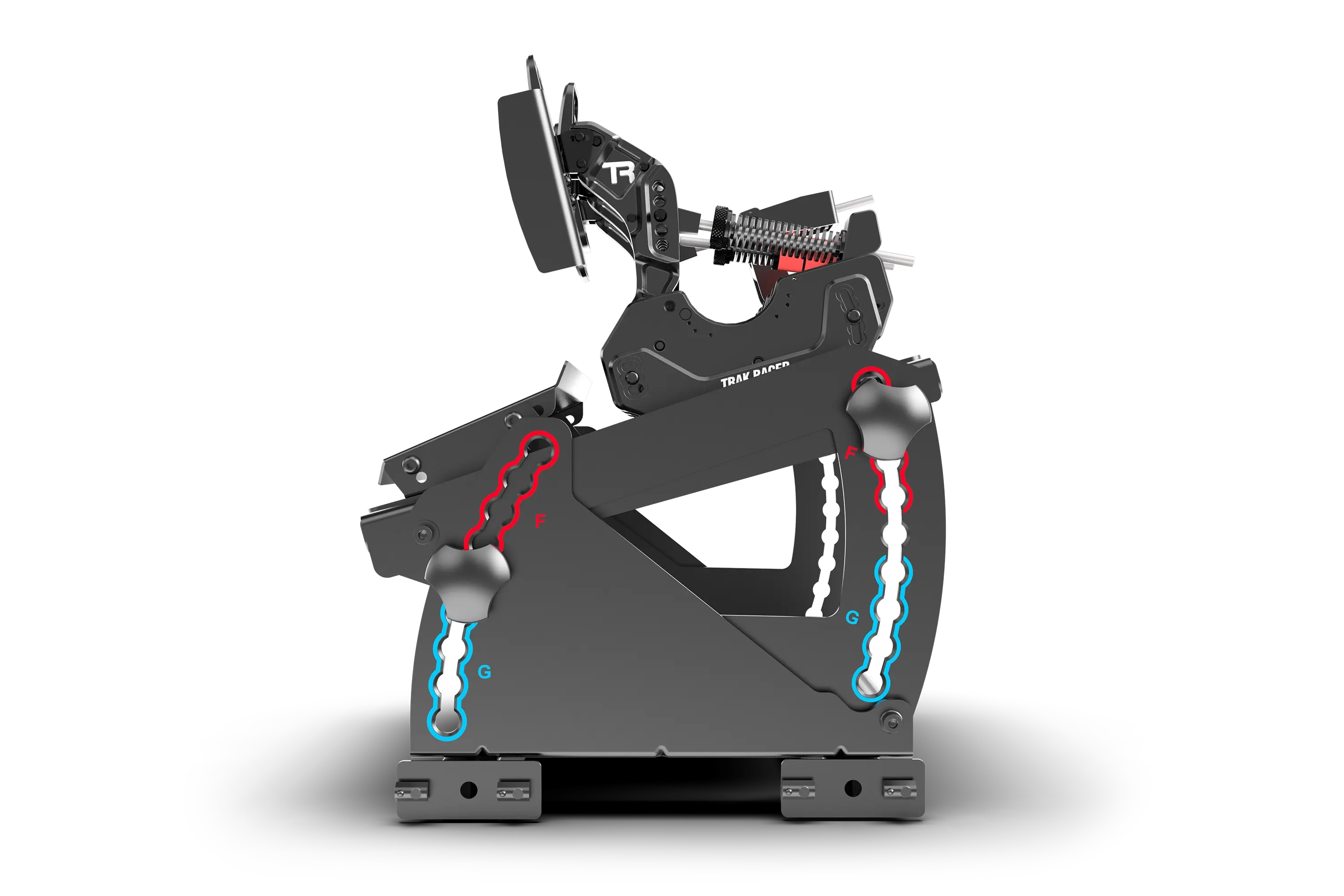 Tool-Free Pedal Mount System for Formula & GT Hybrid Pedals (Extrusion Rigs)