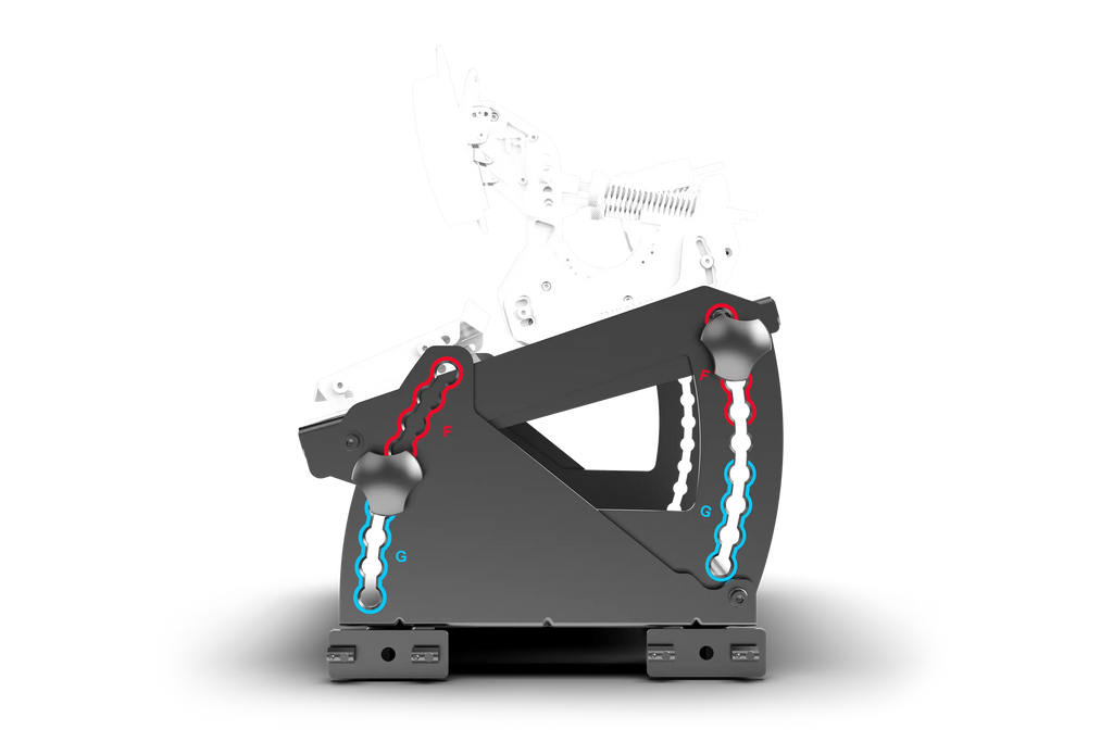Tool-Free Pedal Mount System for Formula & GT Hybrid Pedals (Extrusion Rigs)