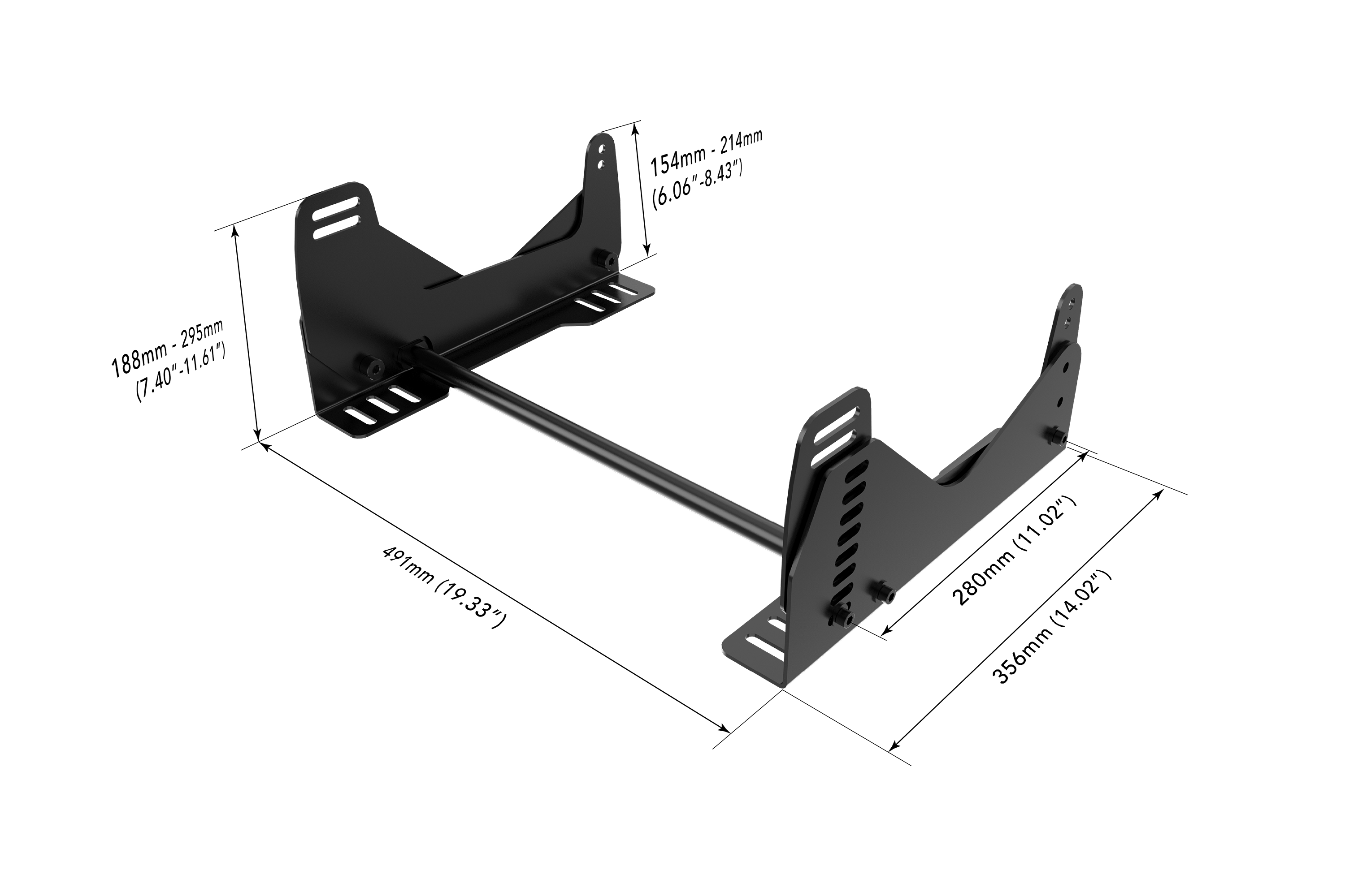 Adjustable Side-Mount Seat Bracket for Bucket Seats – Formula & GT Position