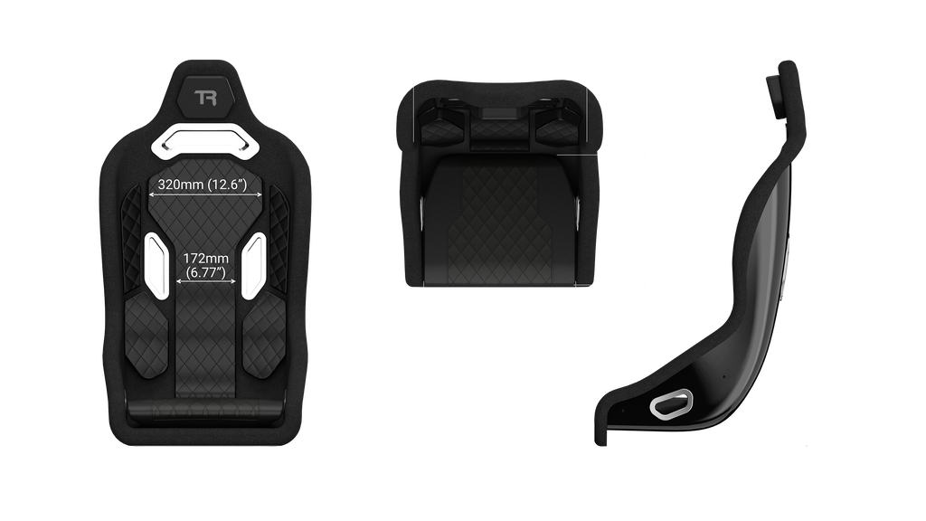 HSX Hybrid Formula Pro Racing Bucket Seat - Fiberglass Black | Alpine F1 Engineered Design