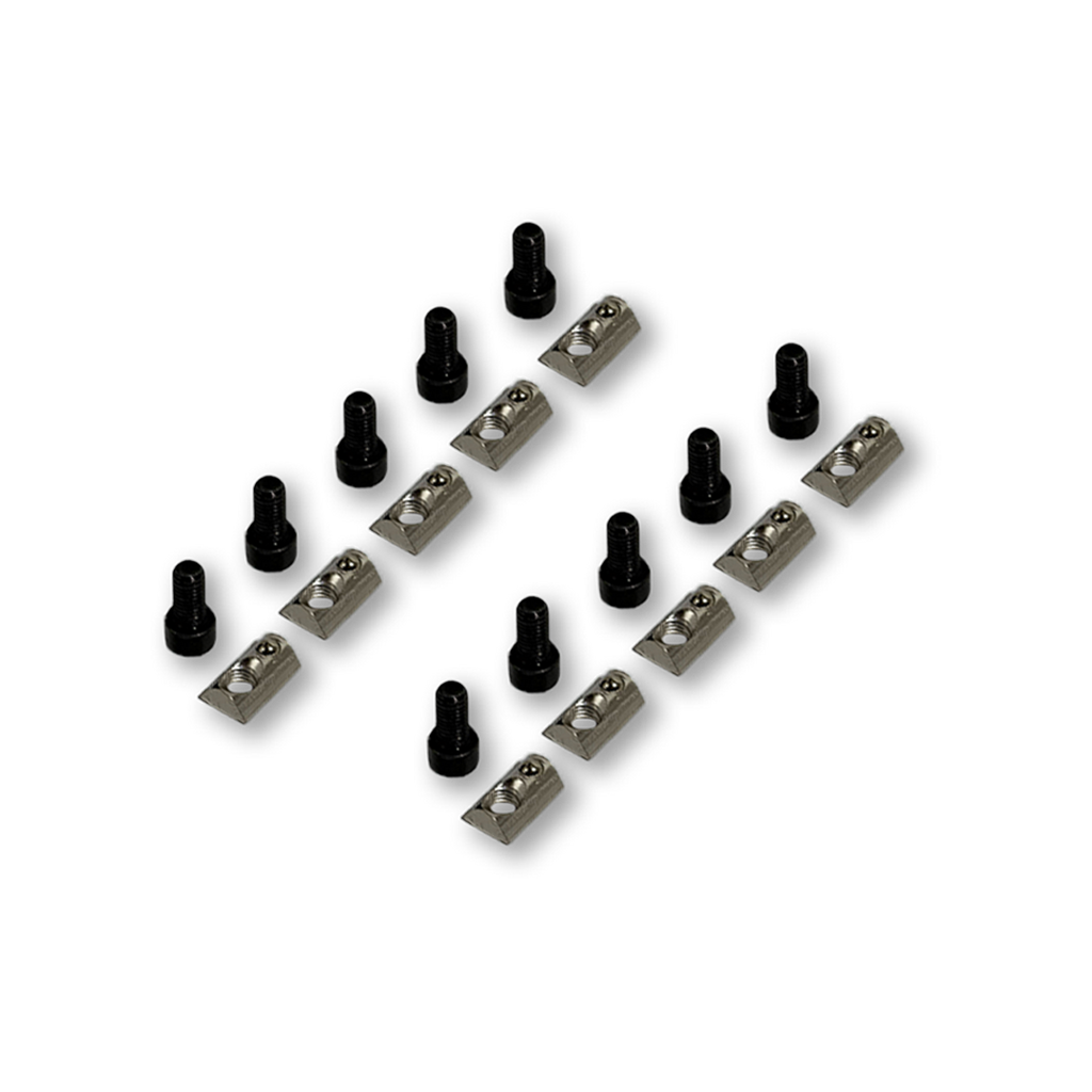Hex Bolt and Ball-bearing Nut for 8mm T-Slot - Set of 10 or 20