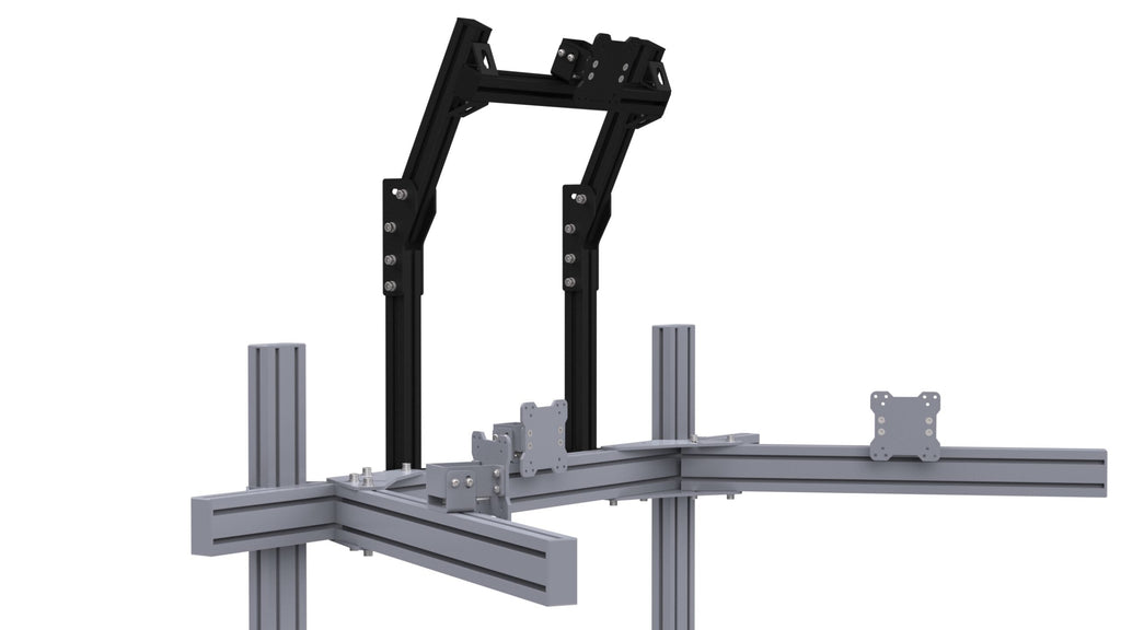 Sim Motion Dual Quad Monitor Aluminum Single Mount